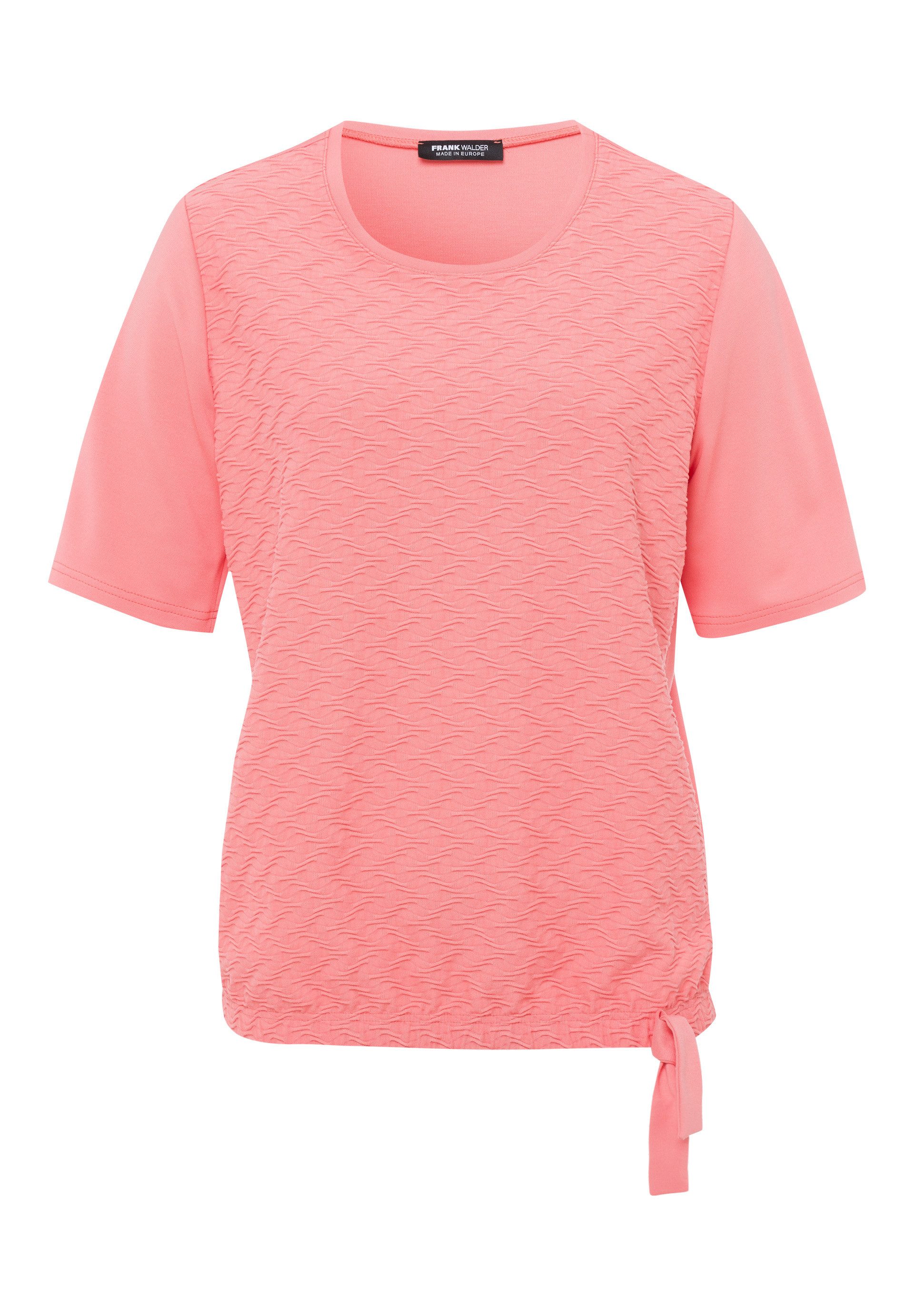 FRANK WALDER Kurzarmshirt im Materialmix günstig online kaufen