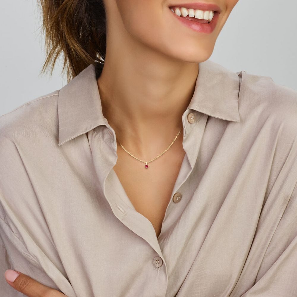 NICEANDnoble Kettenanhänger 585er Gelbgold Kettenanhänger synthetischer günstig online kaufen