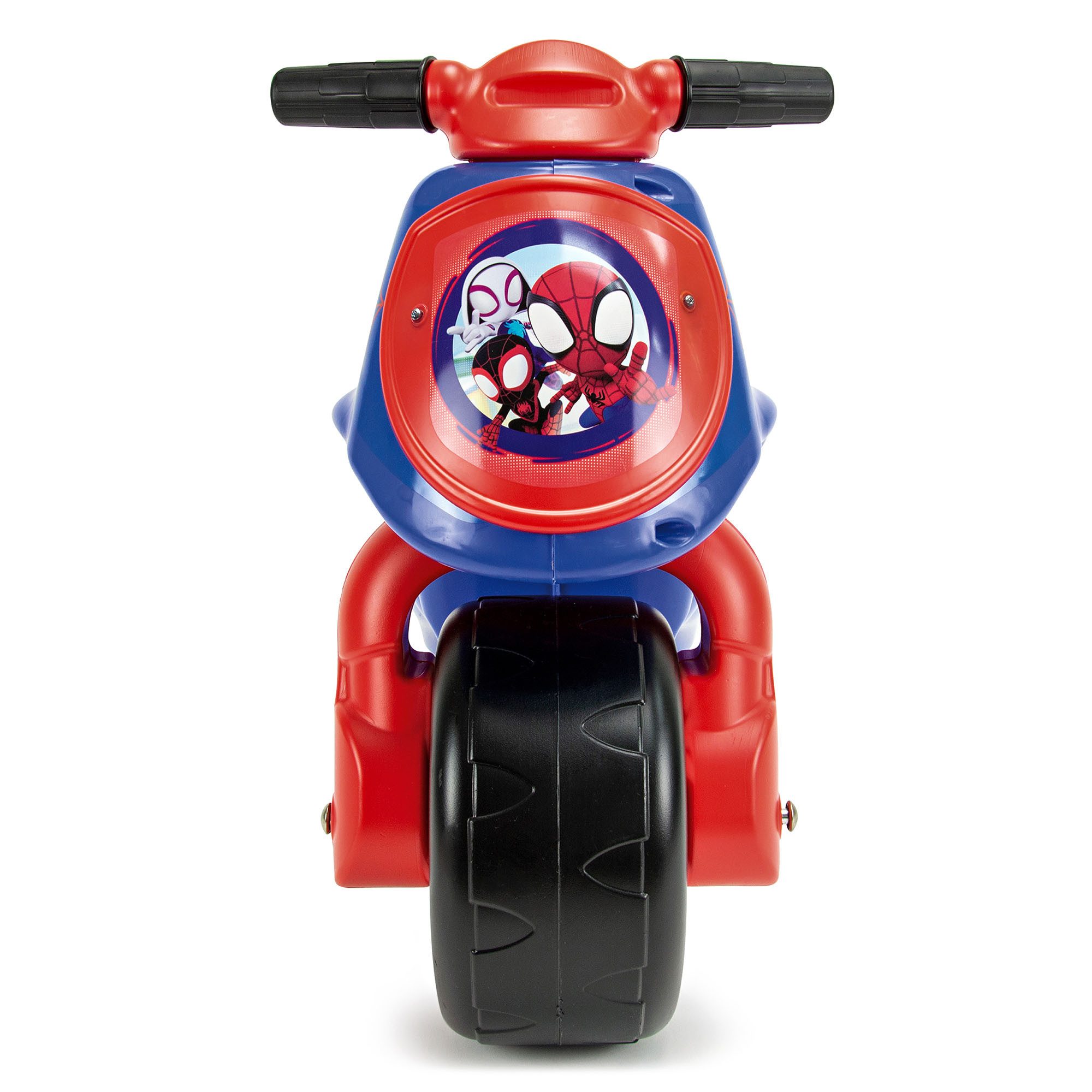 INJUSA Rutschmotorrad Spidey, Kinder Laufrad Motorrad, breite Sicherheitsräder, 4-7 Jahre