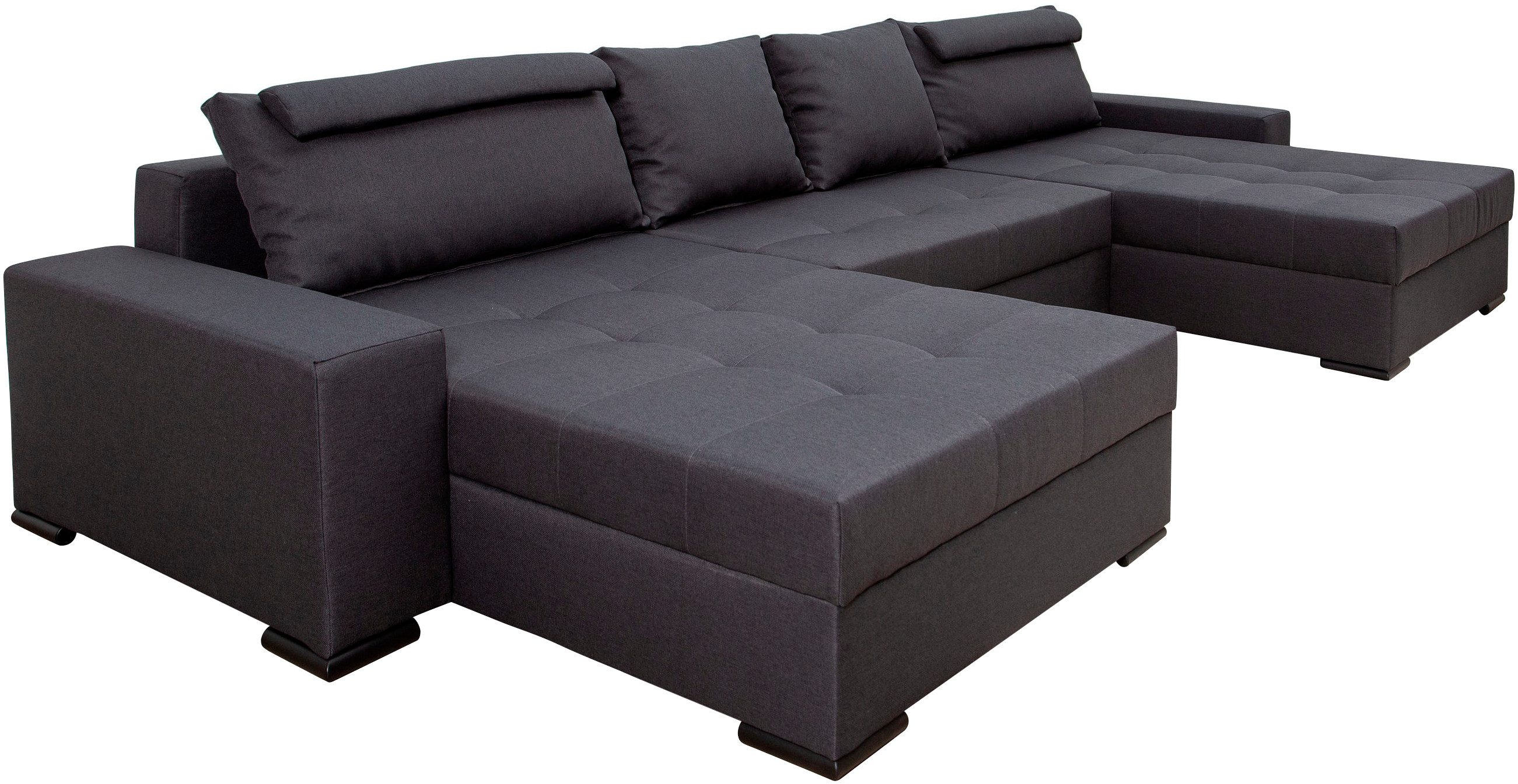 COLLECTION AB Wohnlandschaft Josy XXXL-Relax U-Form, B: 352 cm, Schlaffunktion, Bettkasten & 2 Nackenkissen, Federkern – Bild 4 von 5