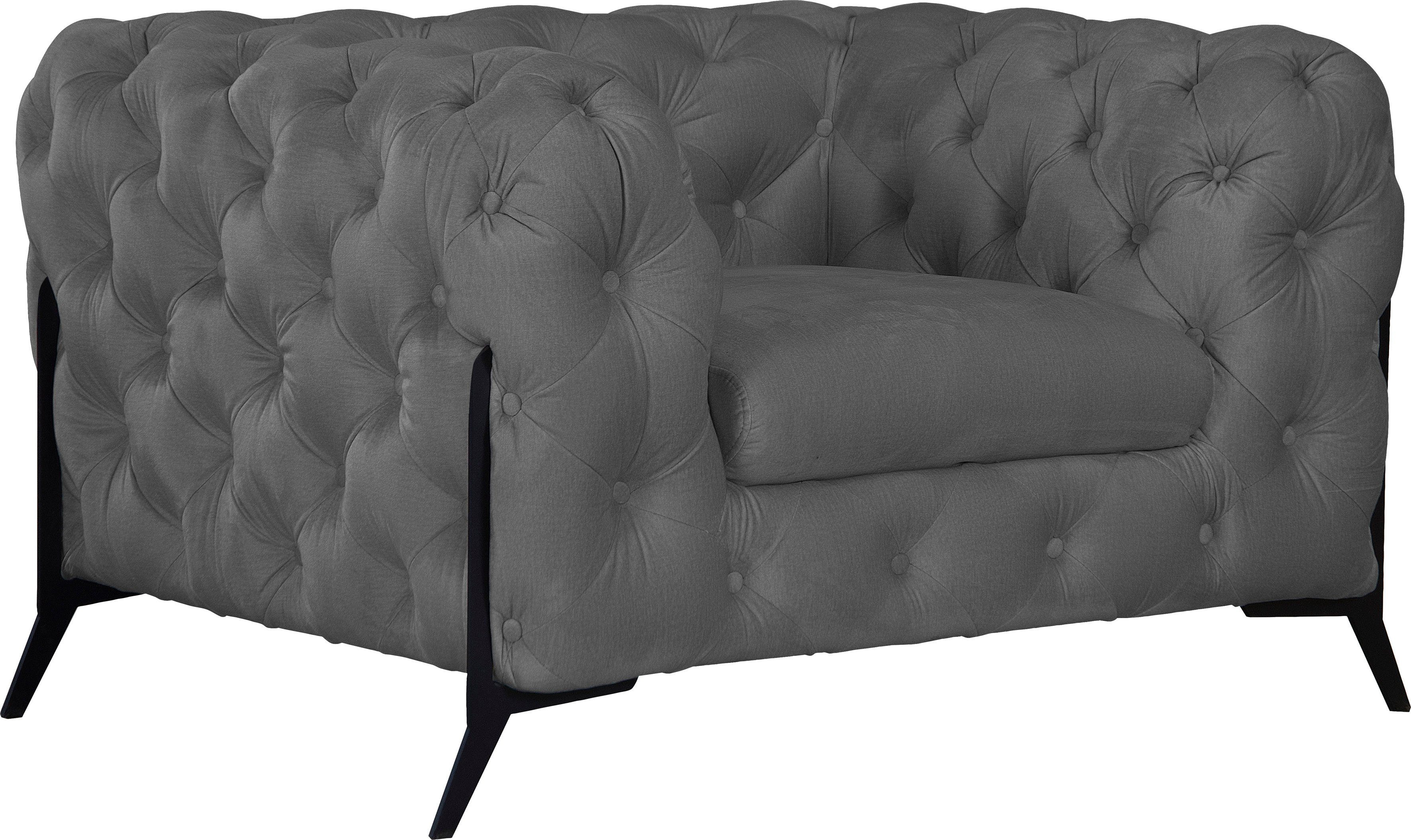 Home affaire Chesterfield-Sessel Amaury Sessel, aufwändige Knopfheftung, moderne Chesterfield Optik, Fußfarbe wählbar