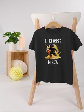 Shirtracer T-Shirt Ninja Einschulung Schulkind Schulanfang 1. Klasse Erste Einschulung Junge Schulanfang Geschenke