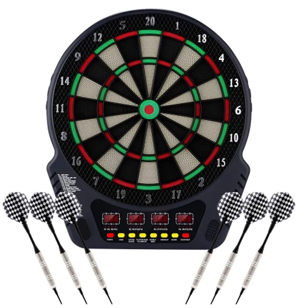 Dartscheibe Elektronisch Dartboards Dartautomat mit 6 Dartpfeile Ersatzsspitzen