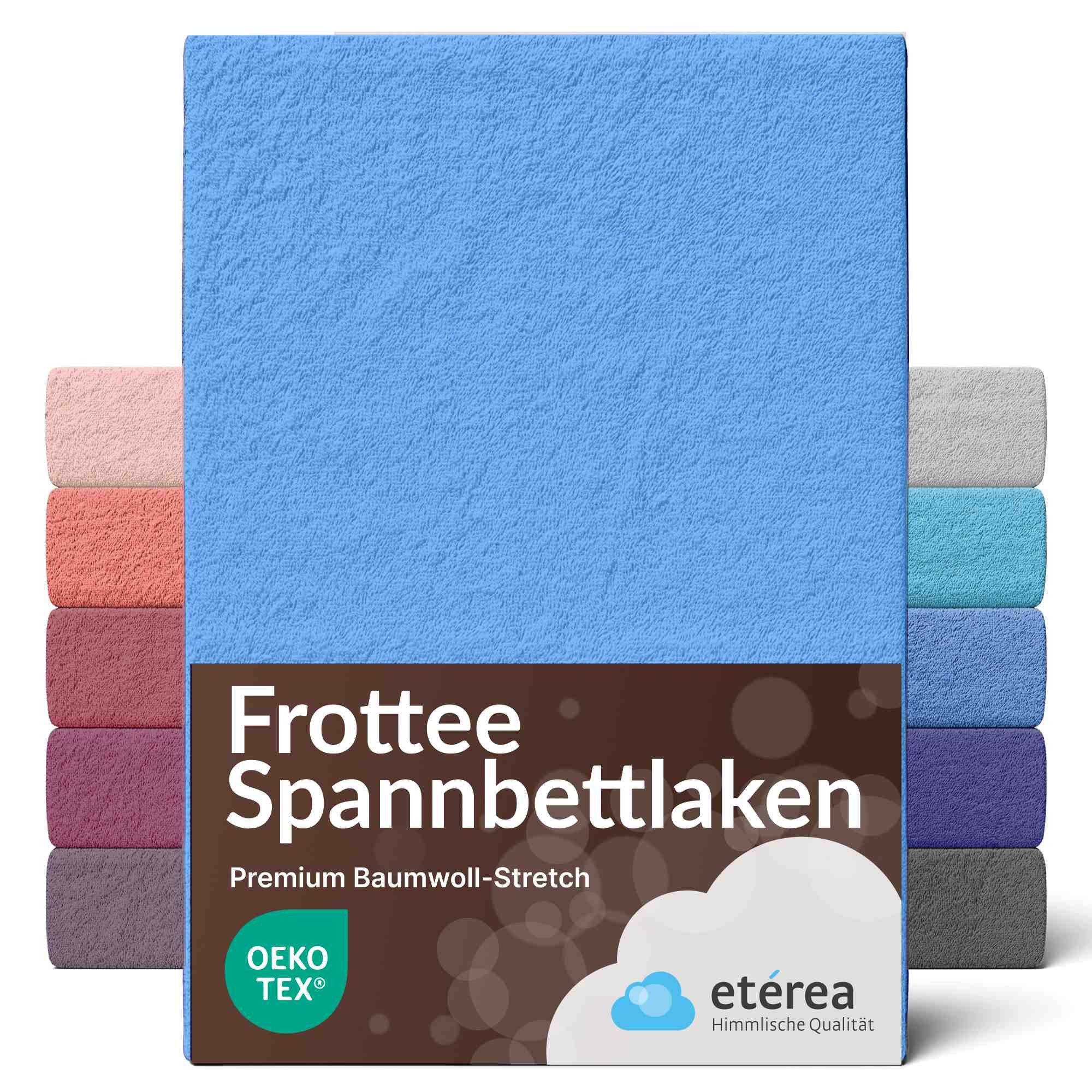 etérea Himmlische Qualität Spannbettlaken etérea Frottee Spannbettlaken 90x200 - 200x220 cm, Baumwolle, Gummizug: rundum, (1 Stück)