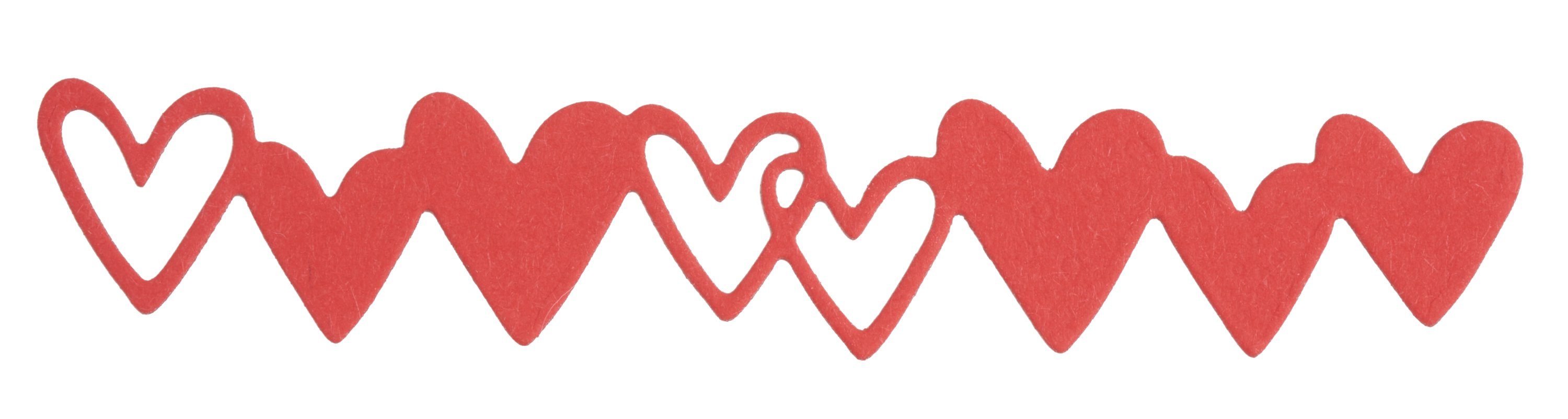 Rayher Motivschablone Stanzschablone Herzgirlande, 10,5 cm x 2,1 cm