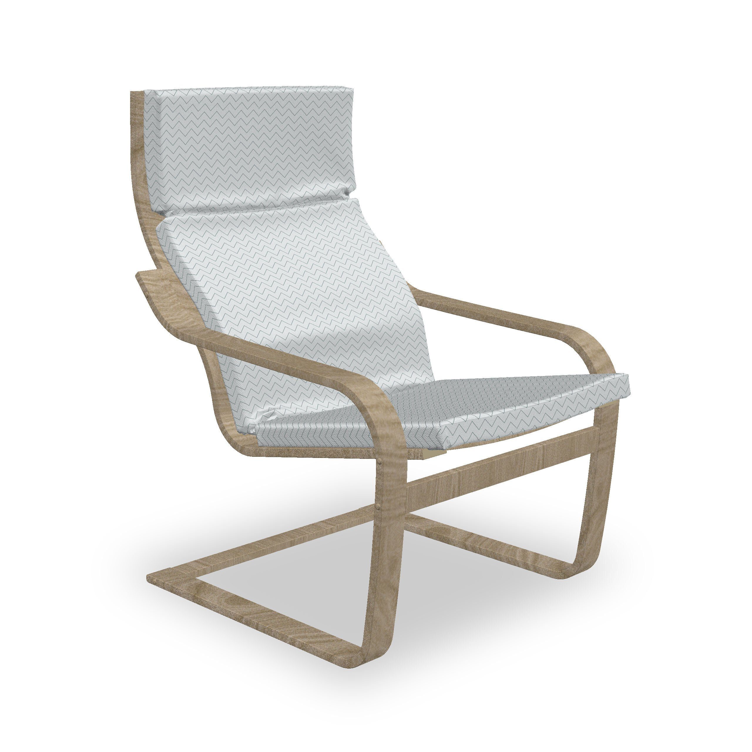 Abakuhaus Stuhlkissen Sitzkissen mit Stuhlkissen mit Hakenschlaufe und Reißverschluss, grau Chevron Modern Style Graphic