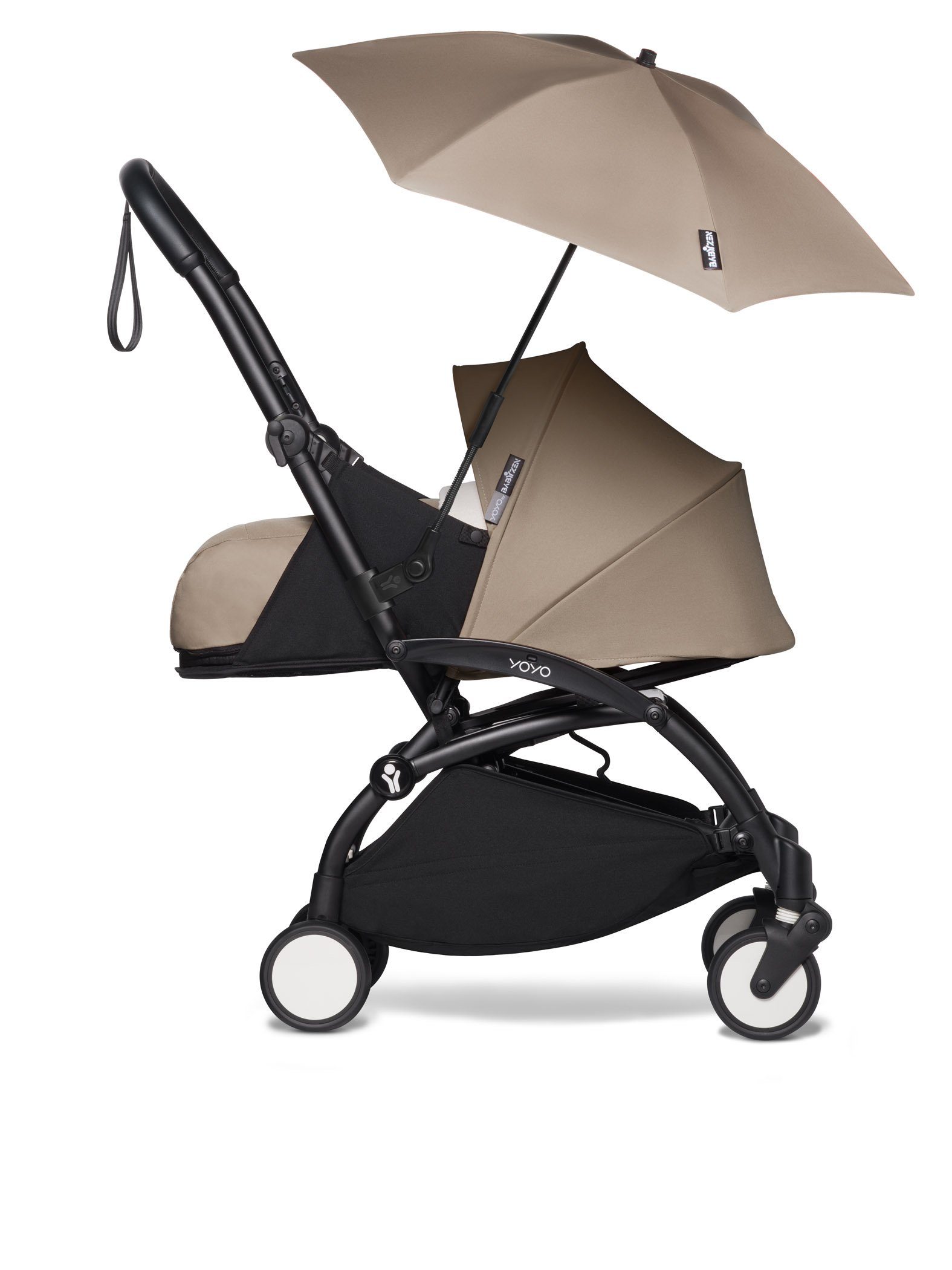 das Sonnenschirm Regenschirm YOYO BABYZEN Taupe / Kinderwagenschirm für Gestell