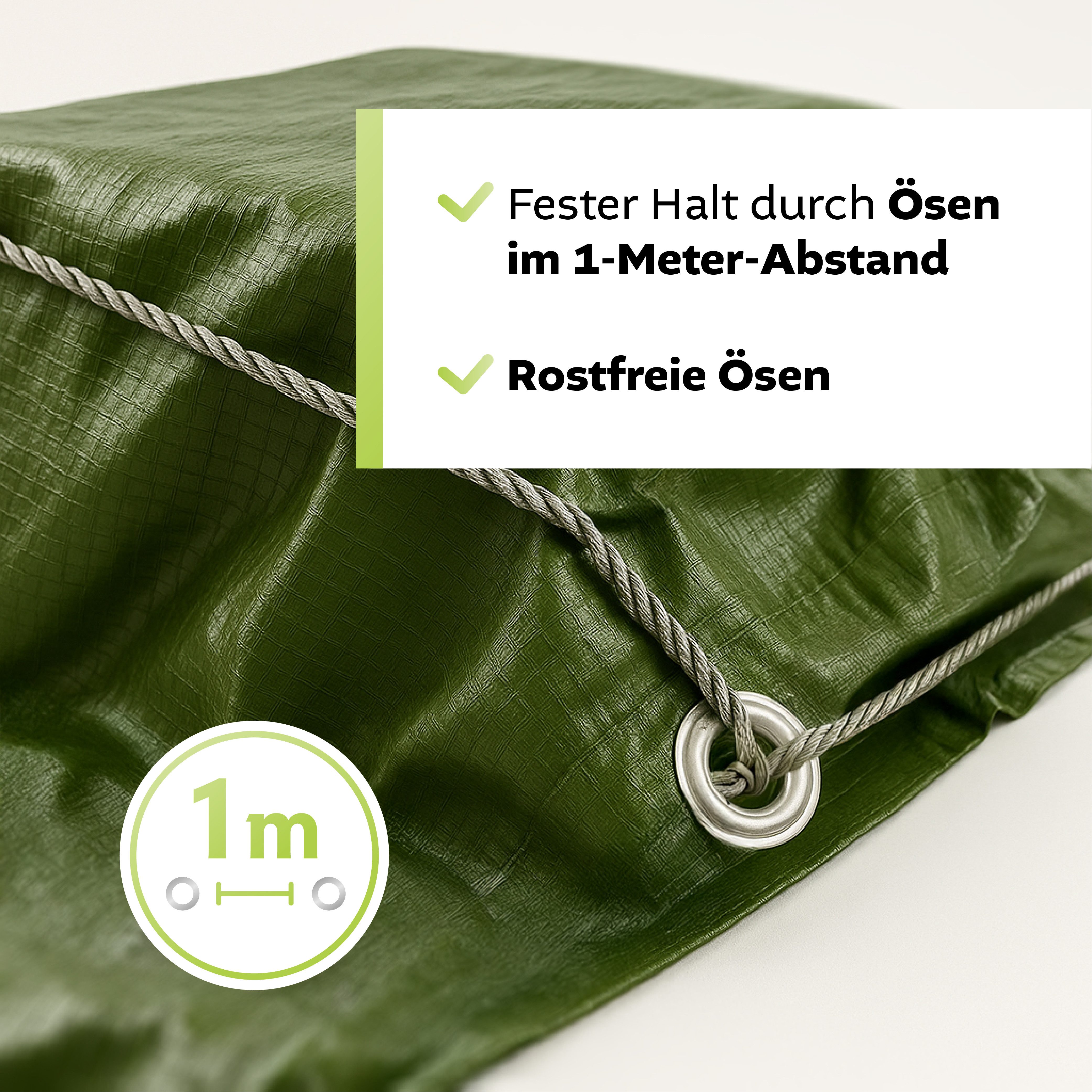 GF Schutzplane Abdeckplane Professional Line 180g/m² Gewebeplane verschiedene Farben (1-St), 1,5m x 2m Größen, Gartenplane reißfest & wasserdicht, Plane UV Schutz