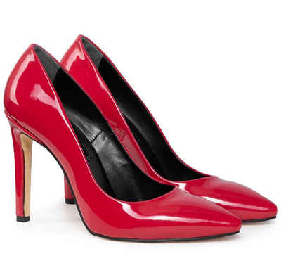 Michael Soul Lucia Rot Lack High-Heel-Pumps Hochwertige High-Heel Pumps mit einem stabilen 10cm Absatz