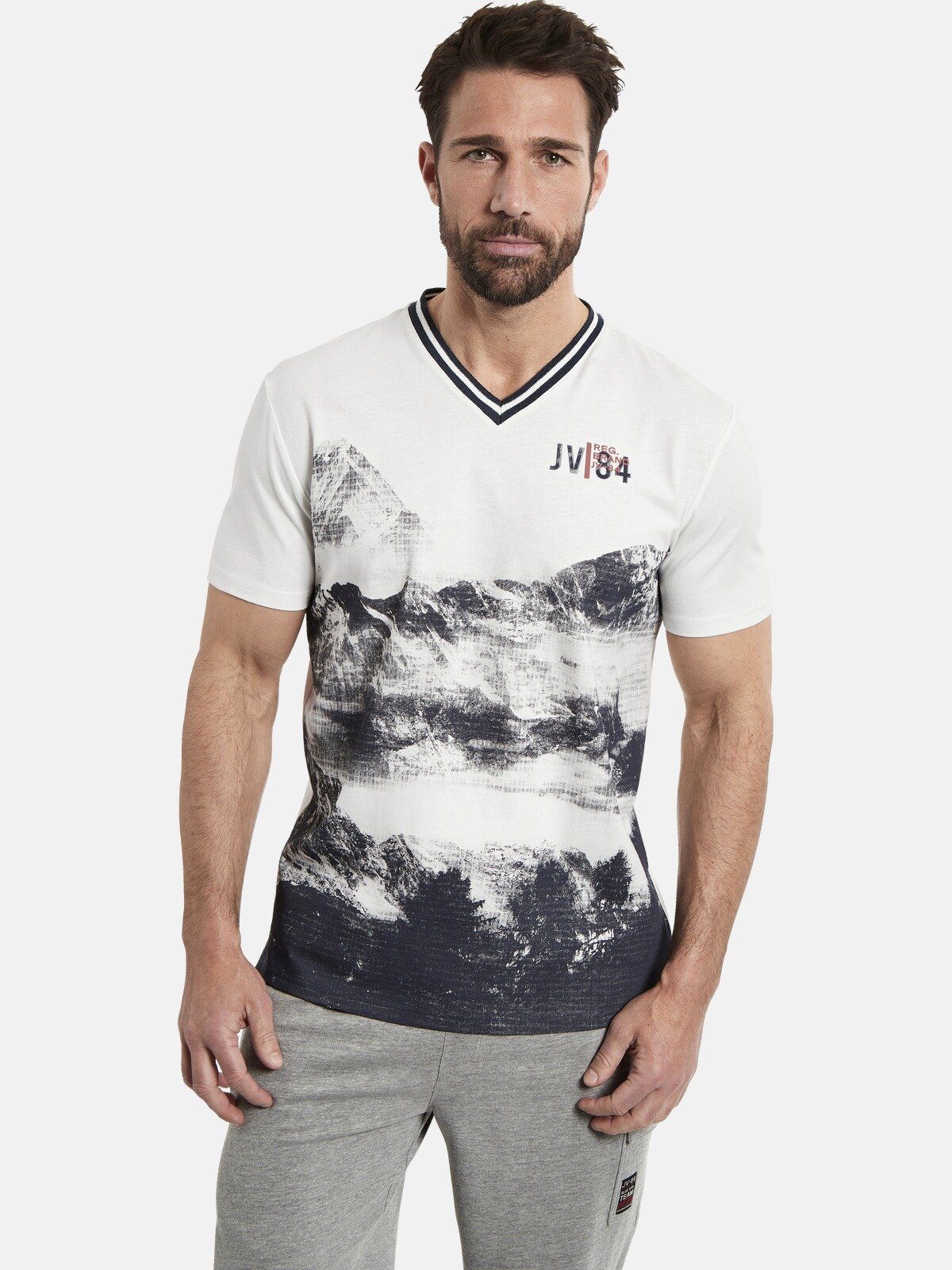 Vanderstorm JADON mit einfarbigem Rückenteil Jan T-Shirt
