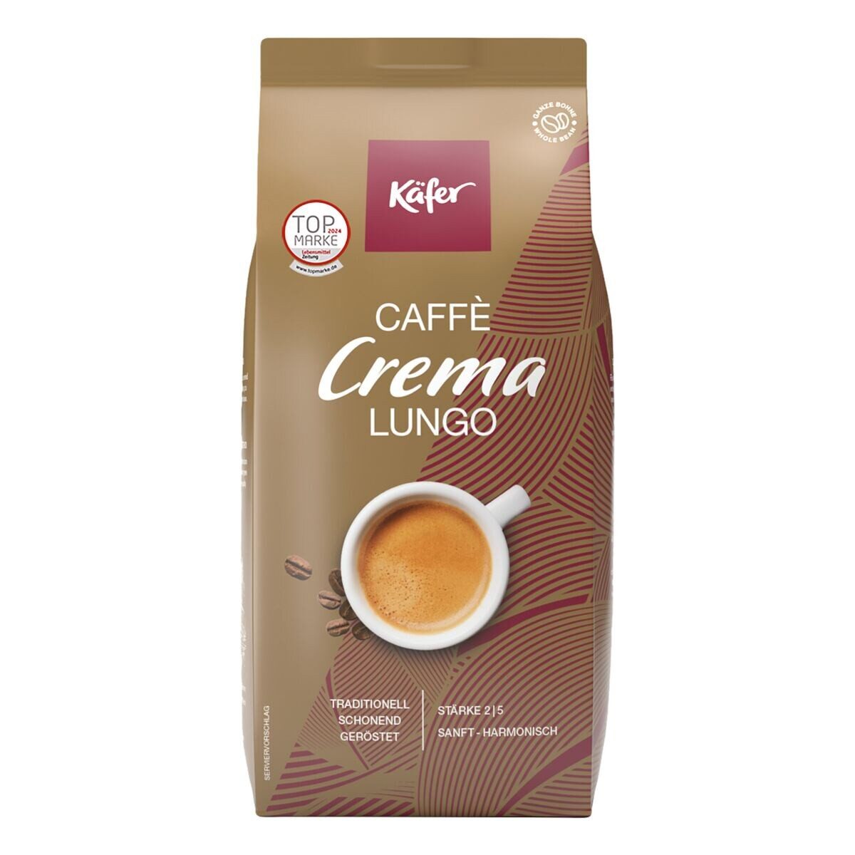 Käfer Kaffee Caffé Crema Lungo, 1000 g, Kaffeebohnen