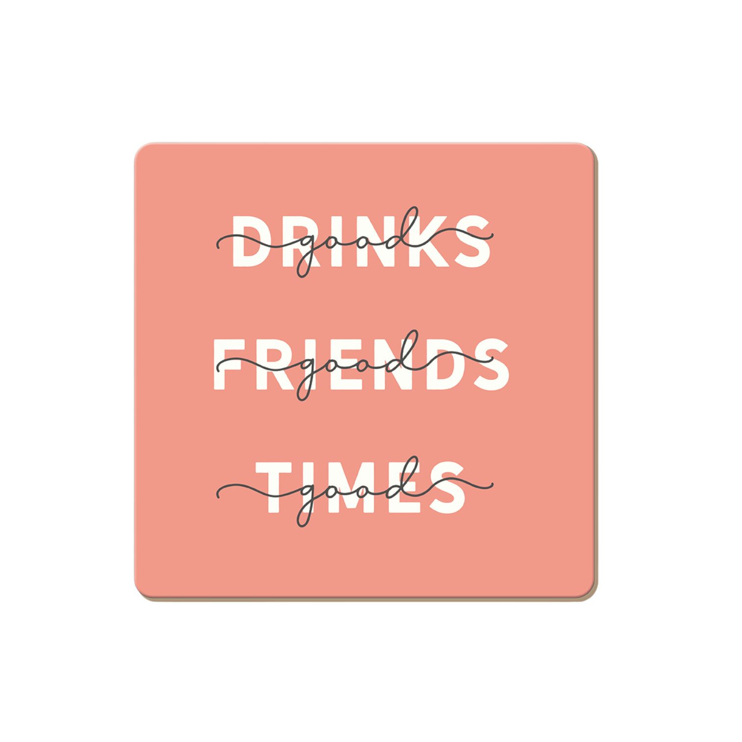Grafik Werkstatt Подставки для напитков Korkuntersetzer, abwischbar, Korkuntersetzer "Good Drinks", 1-tlg.