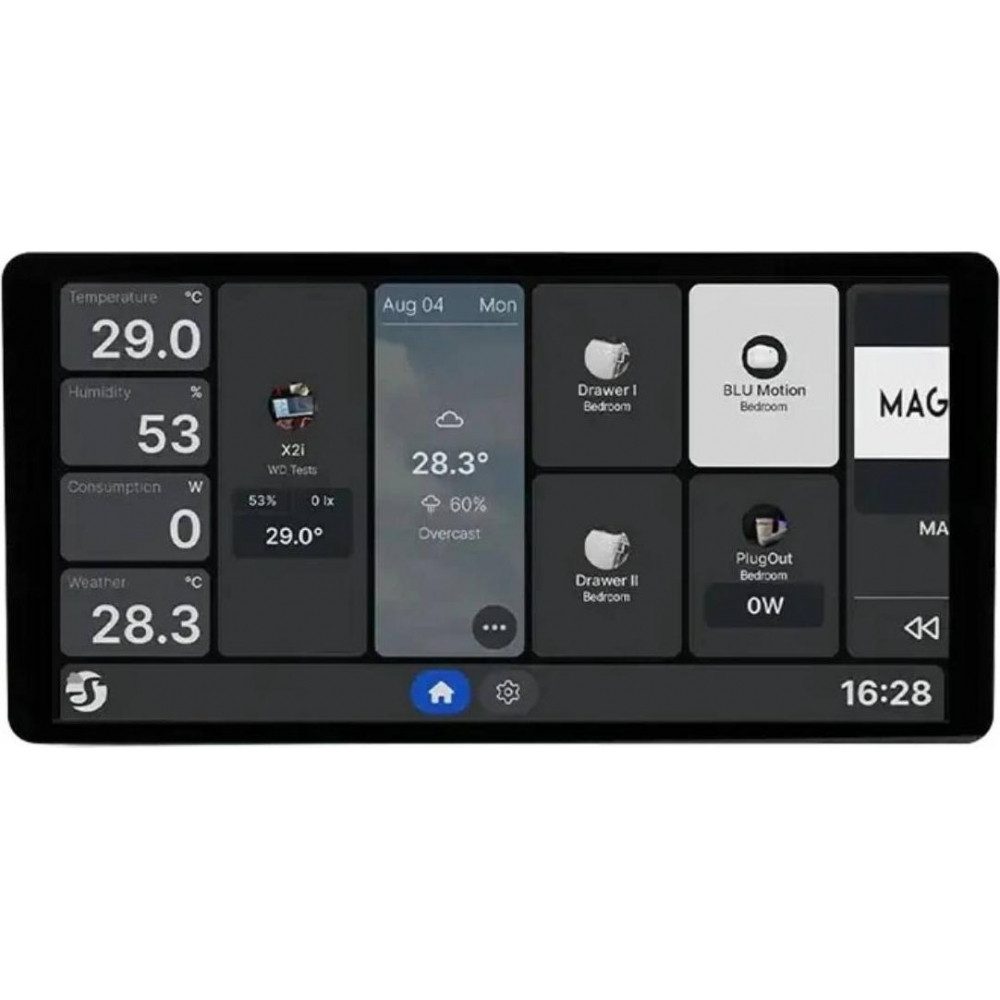 Shelly _WD_X2_b Wall Display X2i Smart-Home-Bedienpanel Schwarz Smart-Home-Station