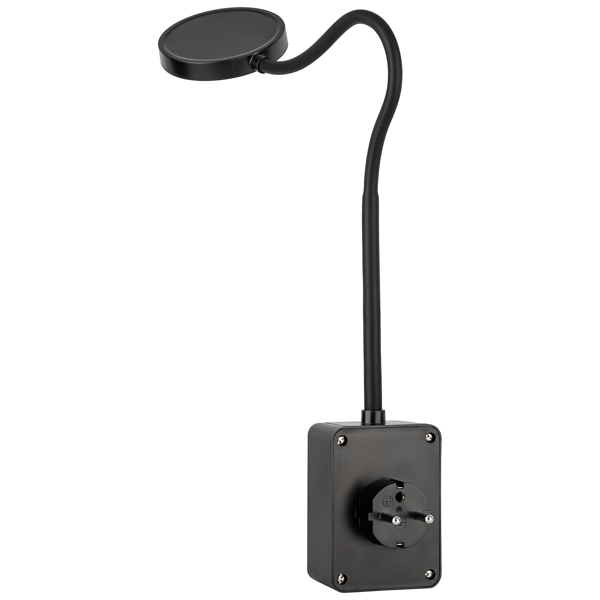 SEBSON LED Steckdosenleuchte LED Steckdosenleuchte dimmbar mit Flexarm, USB, Ein- und Ausschalter, LED integriert, neutralweiß, USB-A Anschluss, USB-C Anschluss – Bild 5 von 5