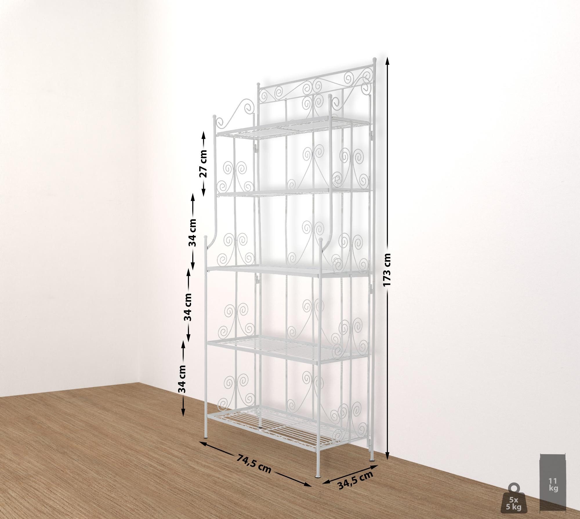 CLP Standregal Ciara Eisen, klappbar günstig online kaufen