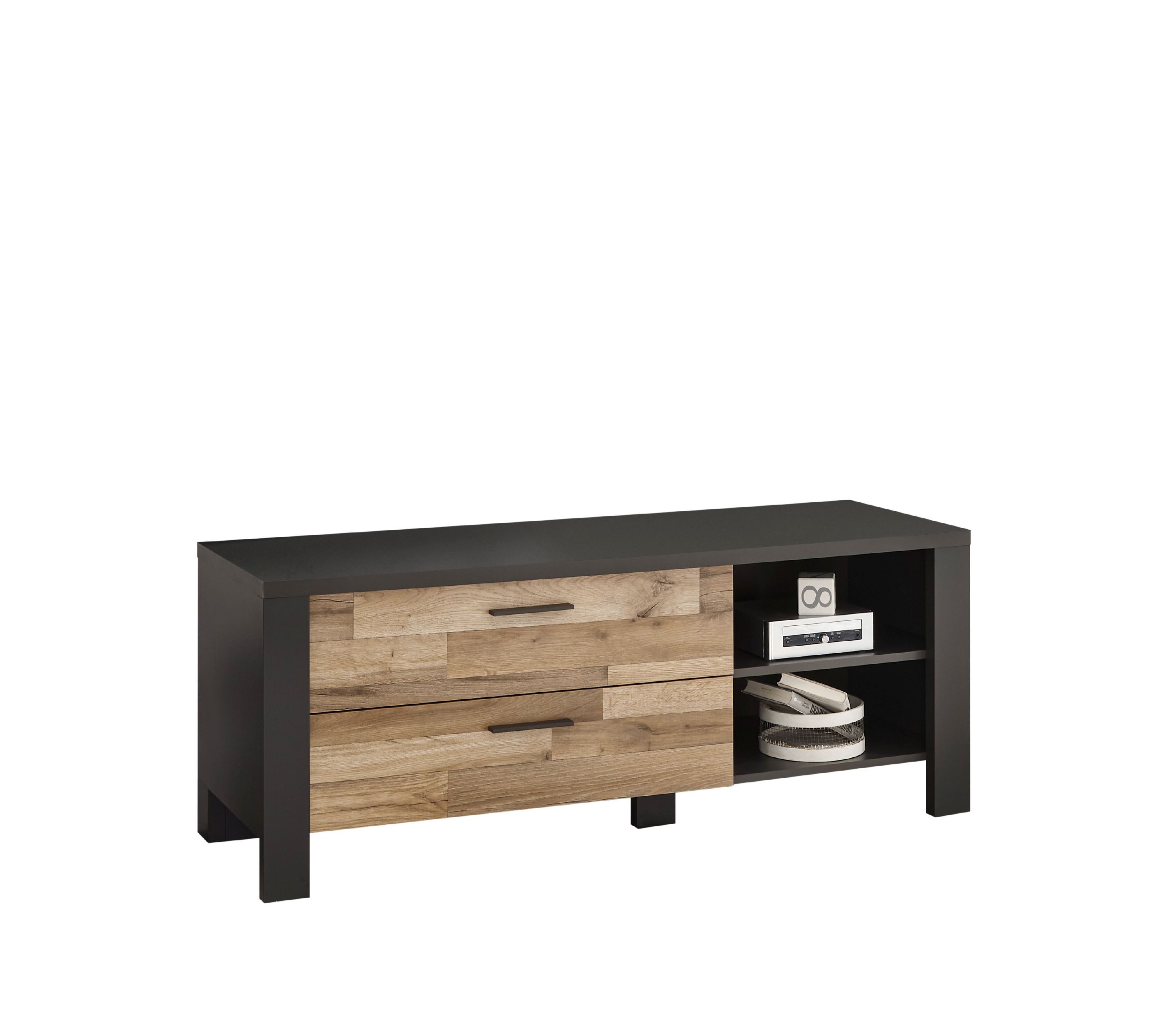 HARPER Lowboard Lowboard HARPER BRAGA BHT 138x54x46 cm grau TV-Lowboard