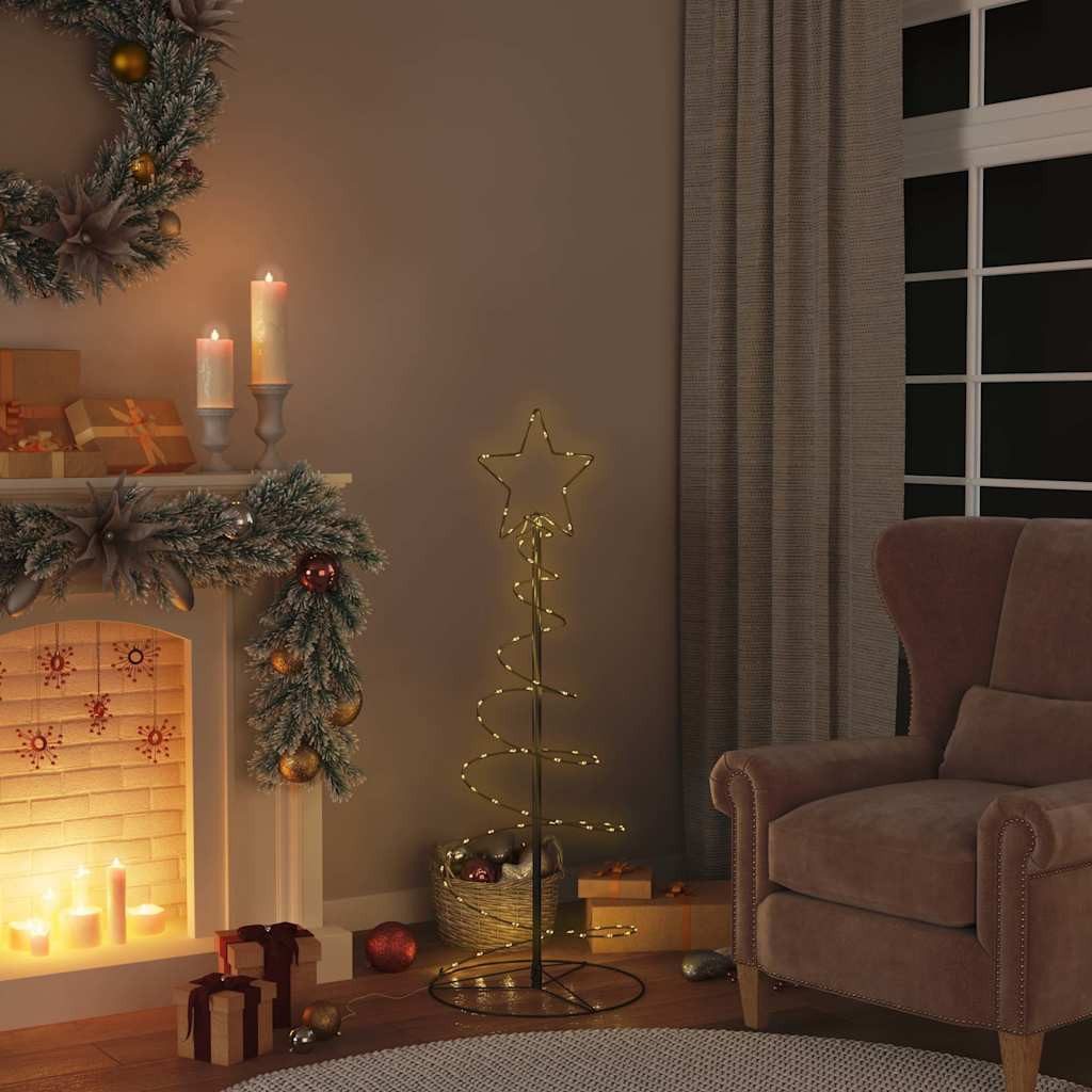 vidaXL Künstlicher Weihnachtsbaum LED Weihnachtsbaum 80 LEDs Warmweiß 120 cm