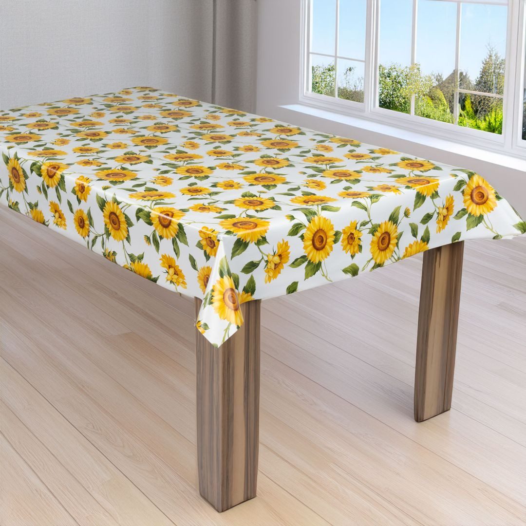 laro Tischdecke laro Wachstuch-Tischdecke Wachstischdecke Sonnenblumen günstig online kaufen