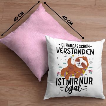 Trendation Dekokissen Trendation - Ich Hab Das Schon Verstanden Ist Mir Nur Egal Kissen Lustiger Spruch Faultier Frauen Geschenkidee Dekokissen mit Füllung 40x40