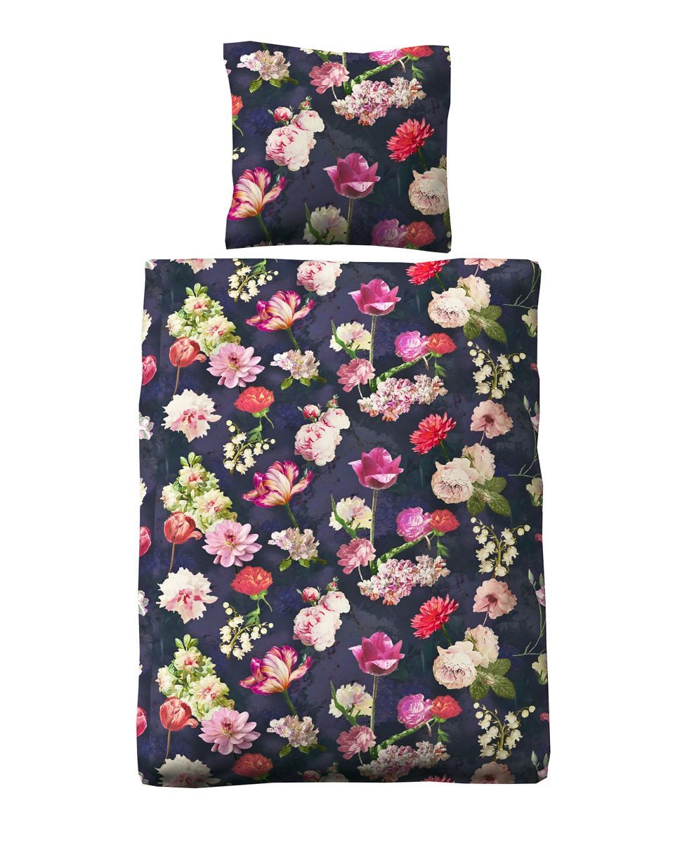 JACK Bettwäsche 135x200cm Blumen Bunt Dunkelblau, günstig online kaufen