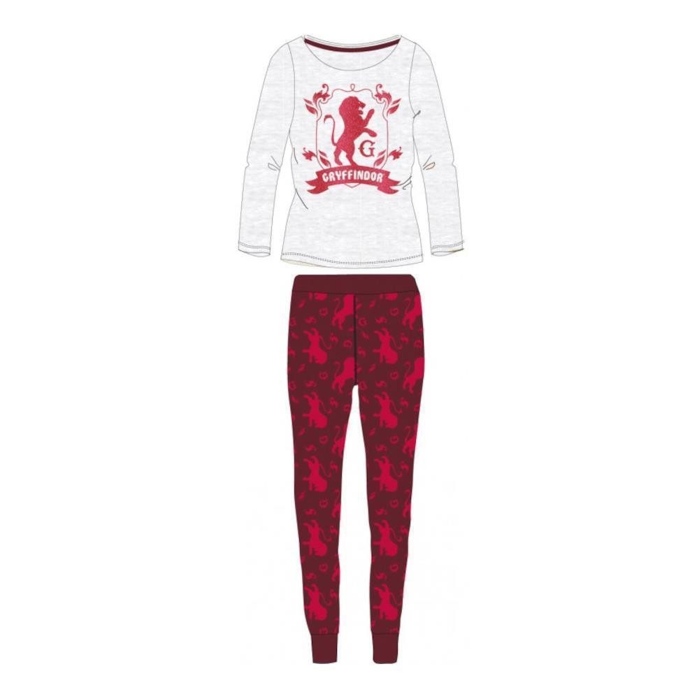 Pyjama Harry Potter Mädchen Pyjama, Gryffindor oder Slytherin, Lang