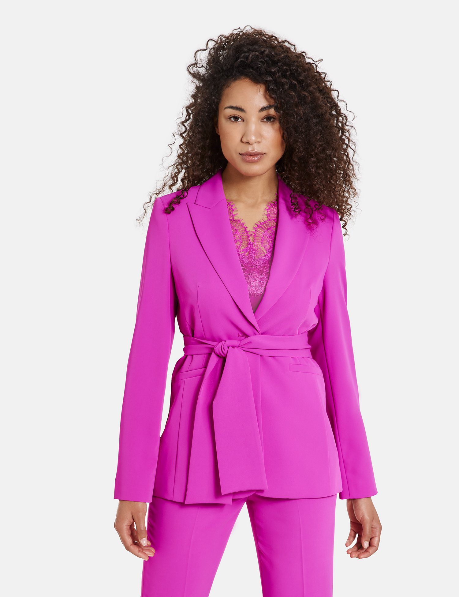 Taifun Jackenblazer Stretch-Blazer mit Bindegürtel