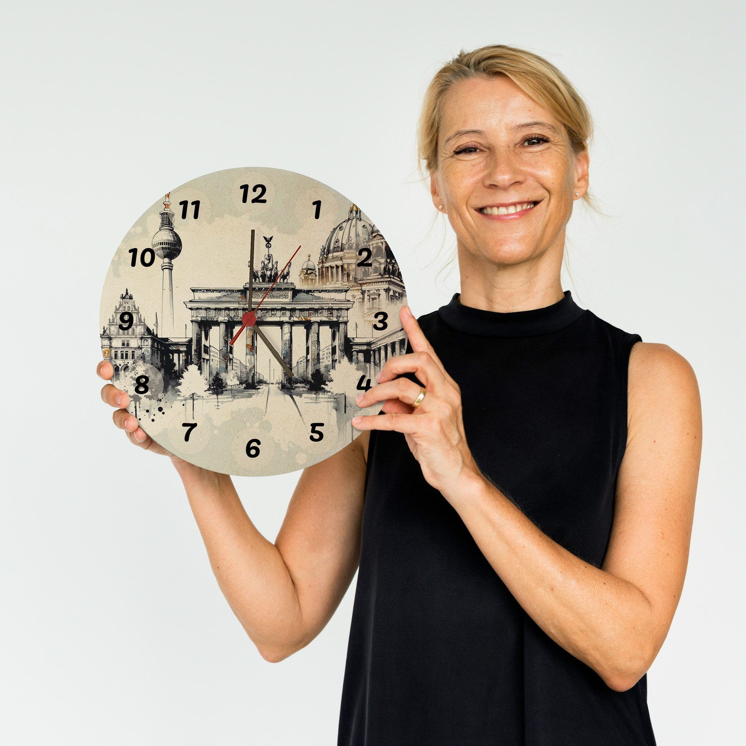 speecheese Wanduhr Skyline Berlin Wanduhr aus günstig online kaufen