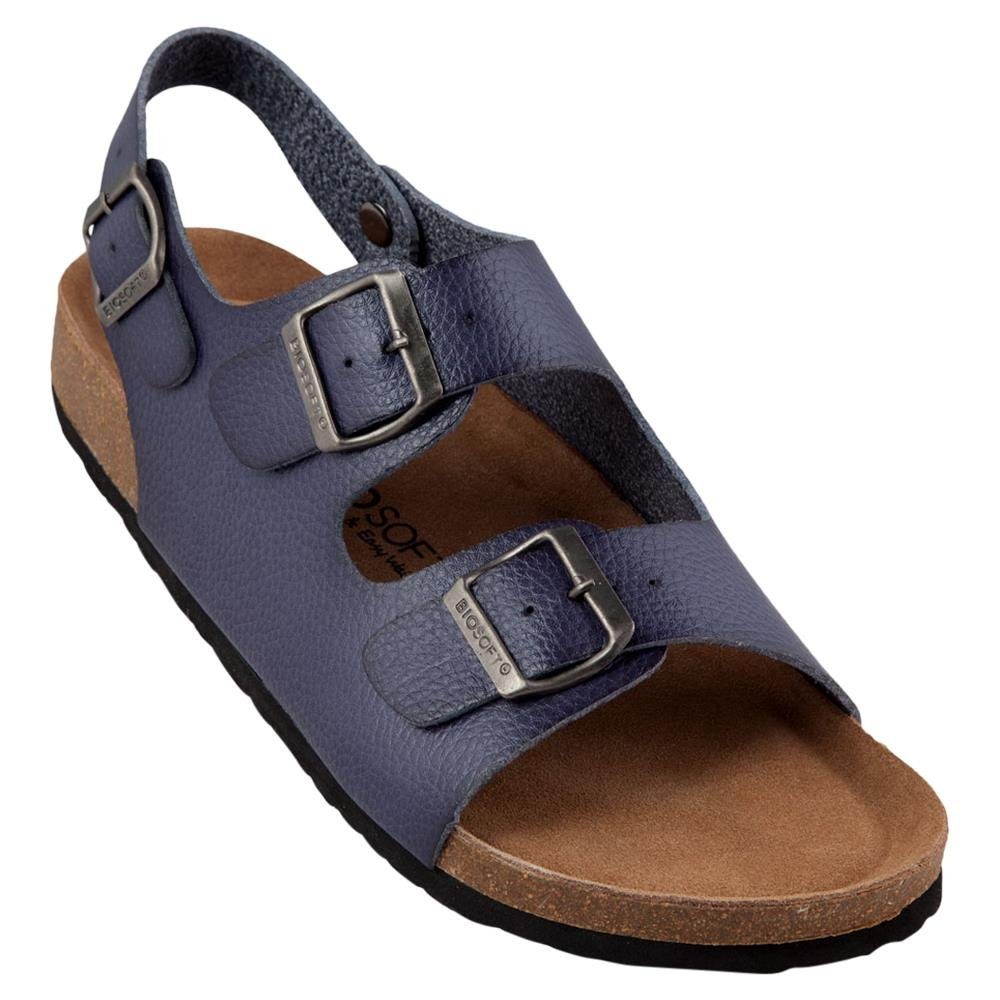 Biosoft Comfort & Easy Walk Biosoft Herren Sandalen Leder Optik Größe 43 - 47 LARS, Herrensandale Sandale