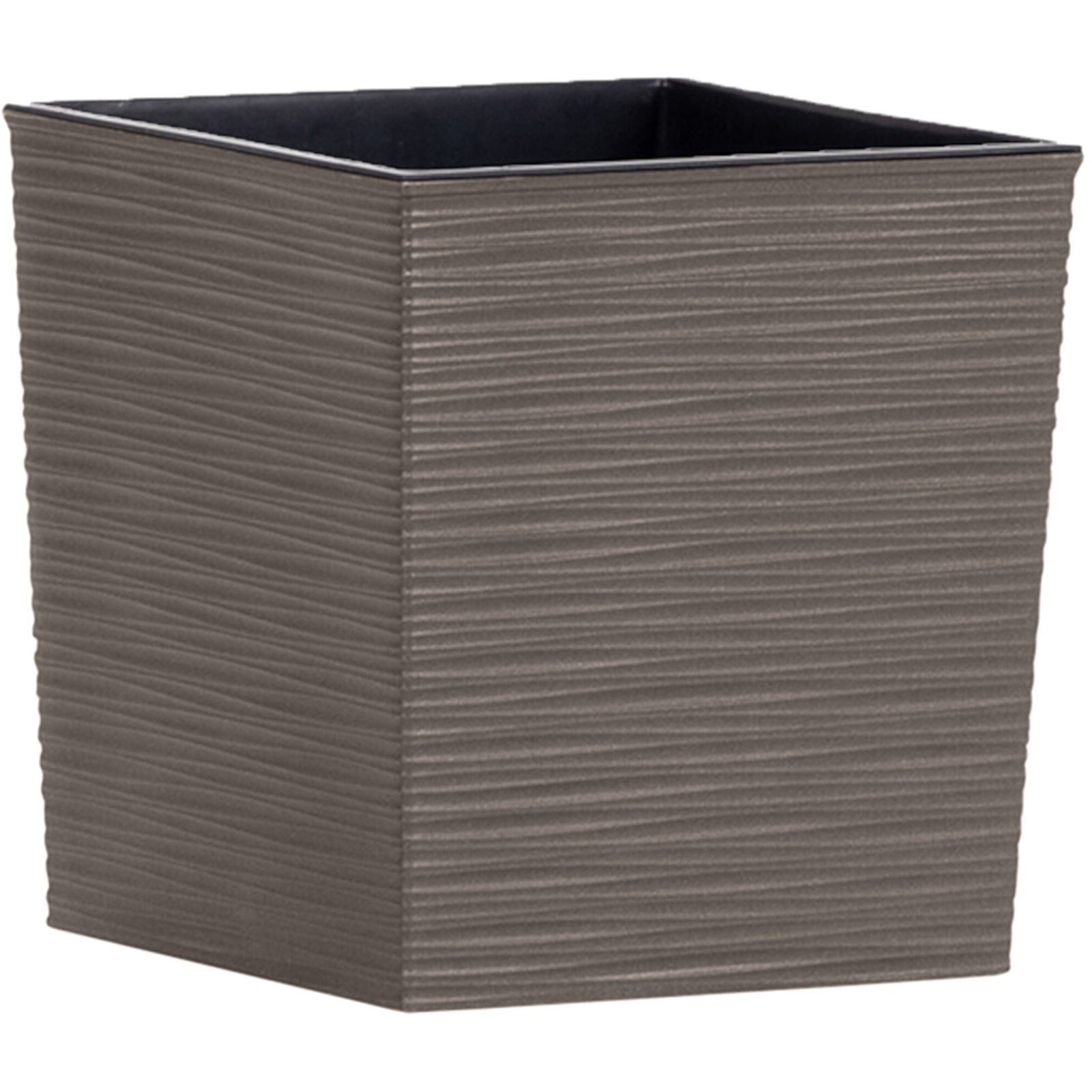 Siena Garden Pflanzkübel Pflanzgefäß NIZZA GROOVE grau 40x41 cm Rillenoptik mit Einsatz