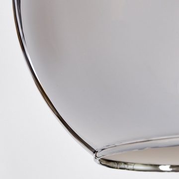 hofstein Hängeleuchte »Cesaro« Hängelampe aus Metall/Glas in Schwarz/Chromfarben, ohne Leuchtmittel, Retro Design mit Schirmen aus Glas (2x15cm; 20cm; 25cm; 30cm),5xE27