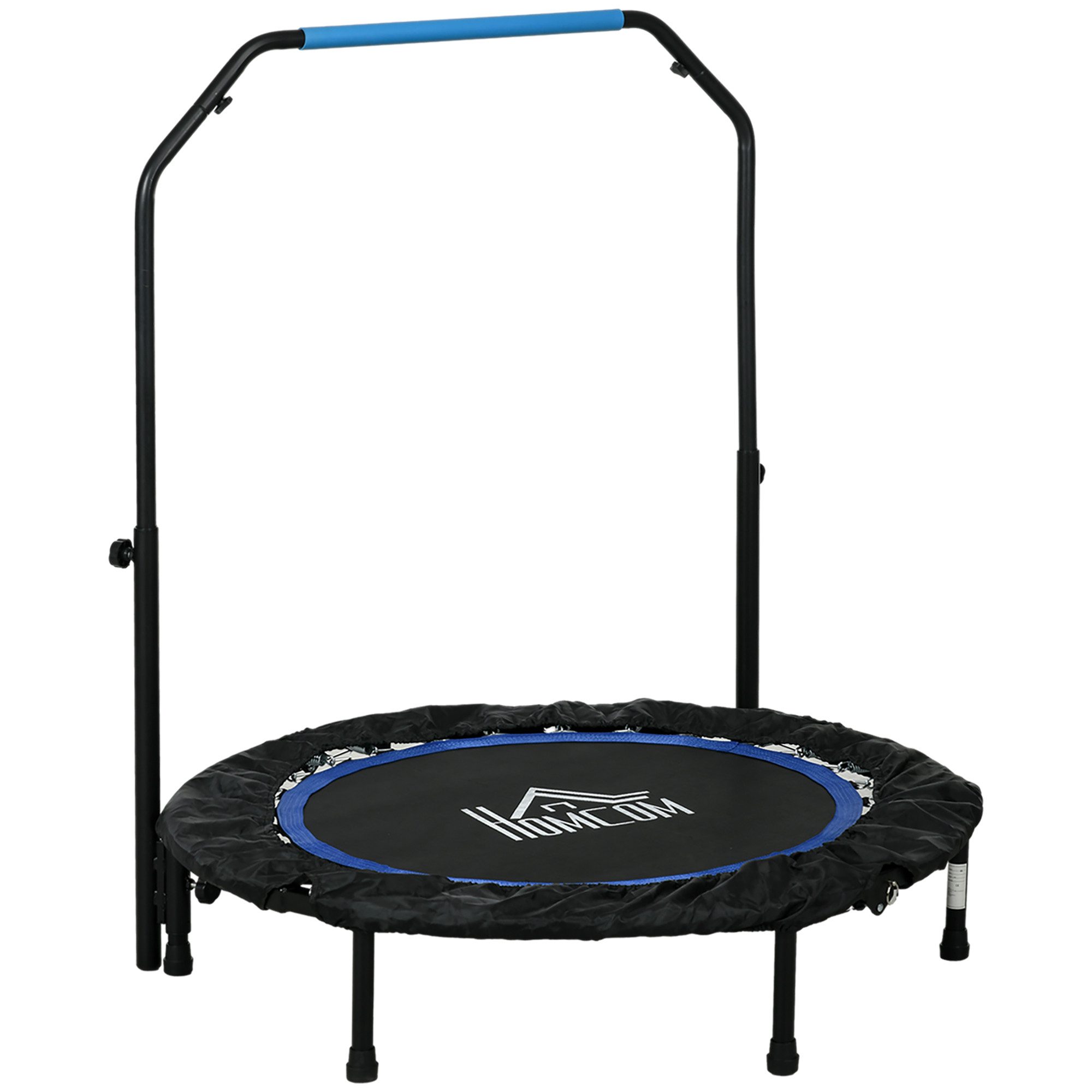 Fitnesstrampolin mit 4Fach Höhenverstellbarer Haltegriff, Ø 102 cm, (FitnessRebounder