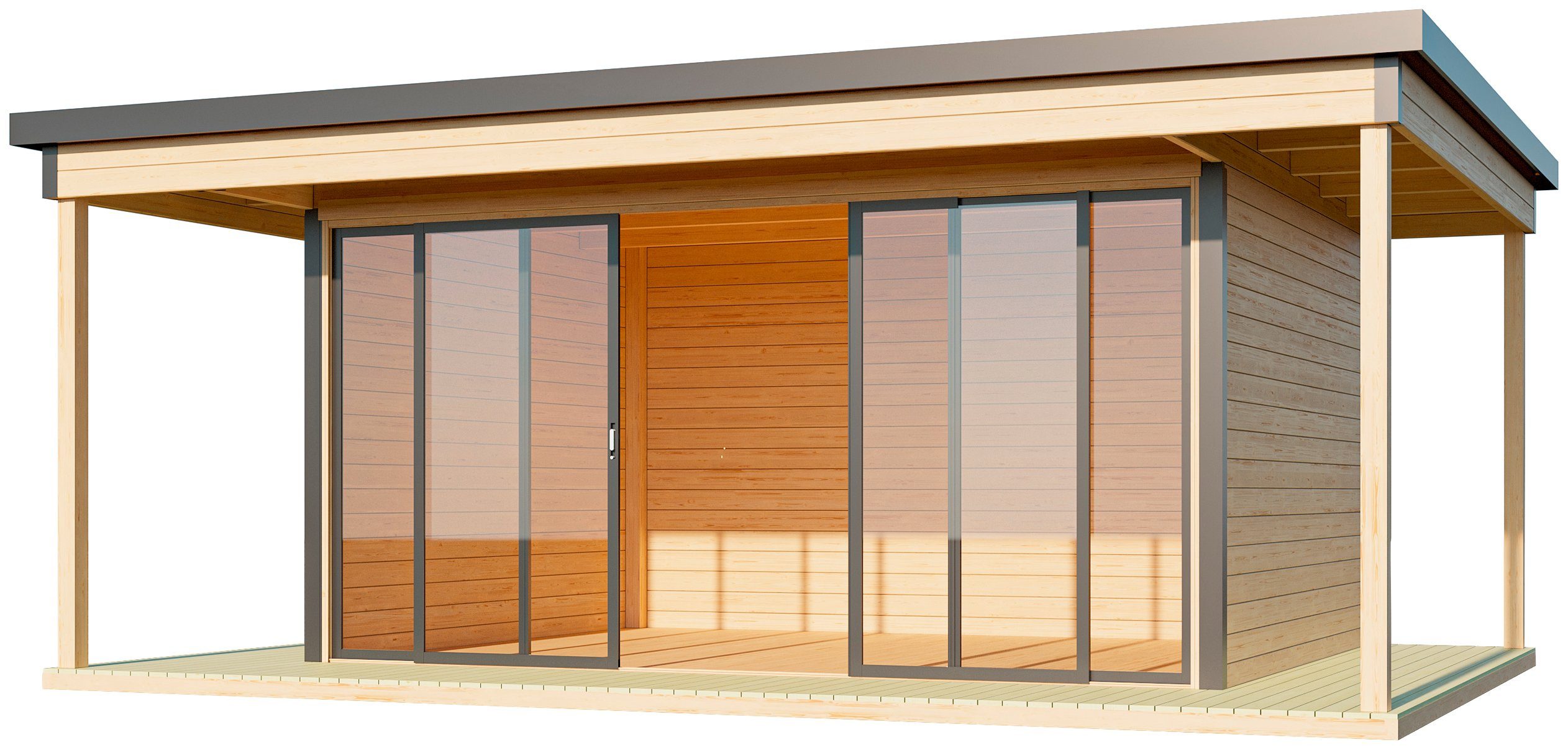 LASITA MAJA Gartenhaus DOMEO 4 LOGGIA, BxT: 597,6x421,5 cm, (Set), in verschiedenen Farben