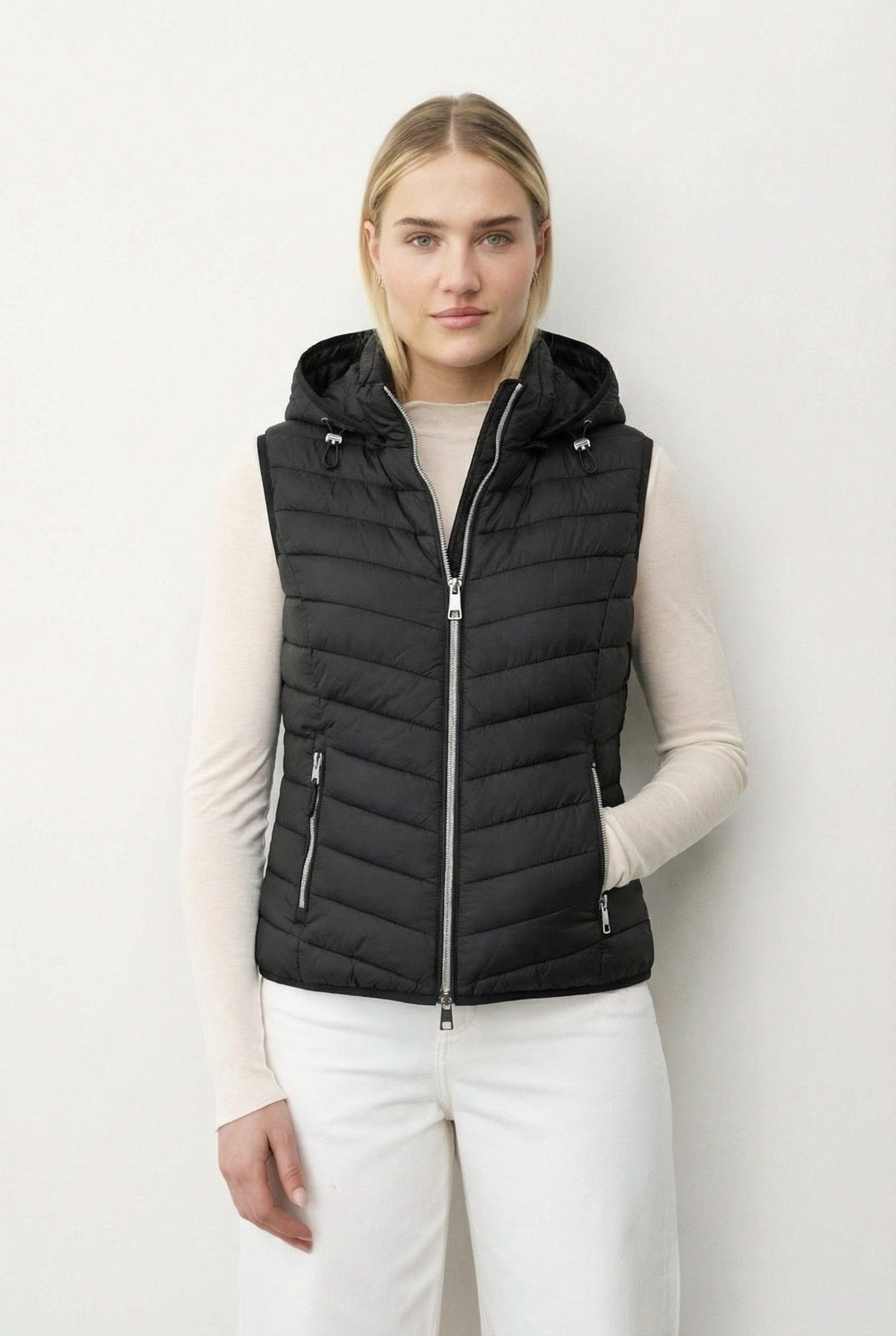 ONUA Steppweste leichte Damenweste mit abnehmbarer Kapuze, Frühlingsweste oder Gilet