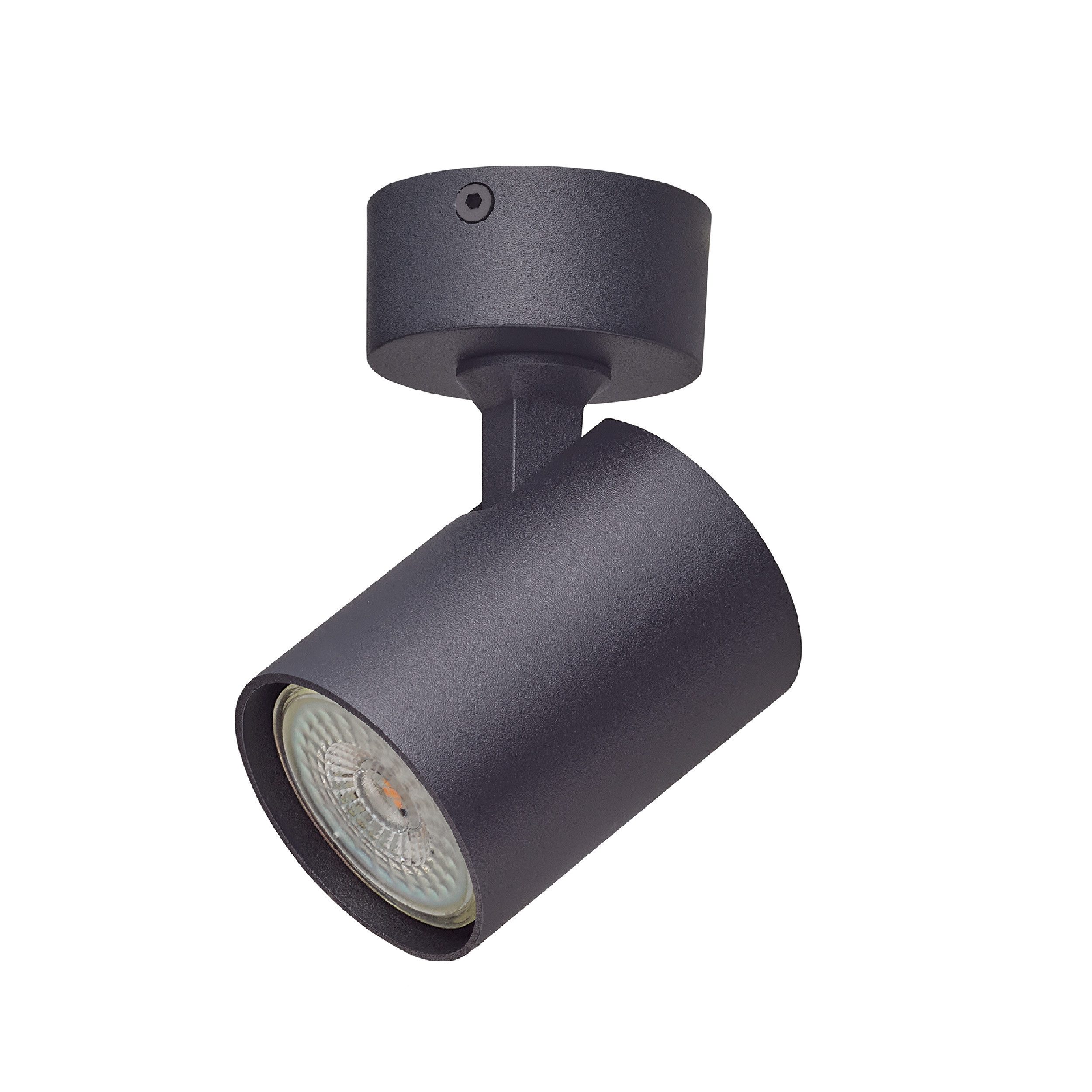 Oktaplex lighting LED Deckenstrahler 1-flammig Bora GU10 Deckenleuchte, Leuchtkopf dreh- und schwenkbar, ohne Leuchtmittel, Deckenlampe 230V schwarz