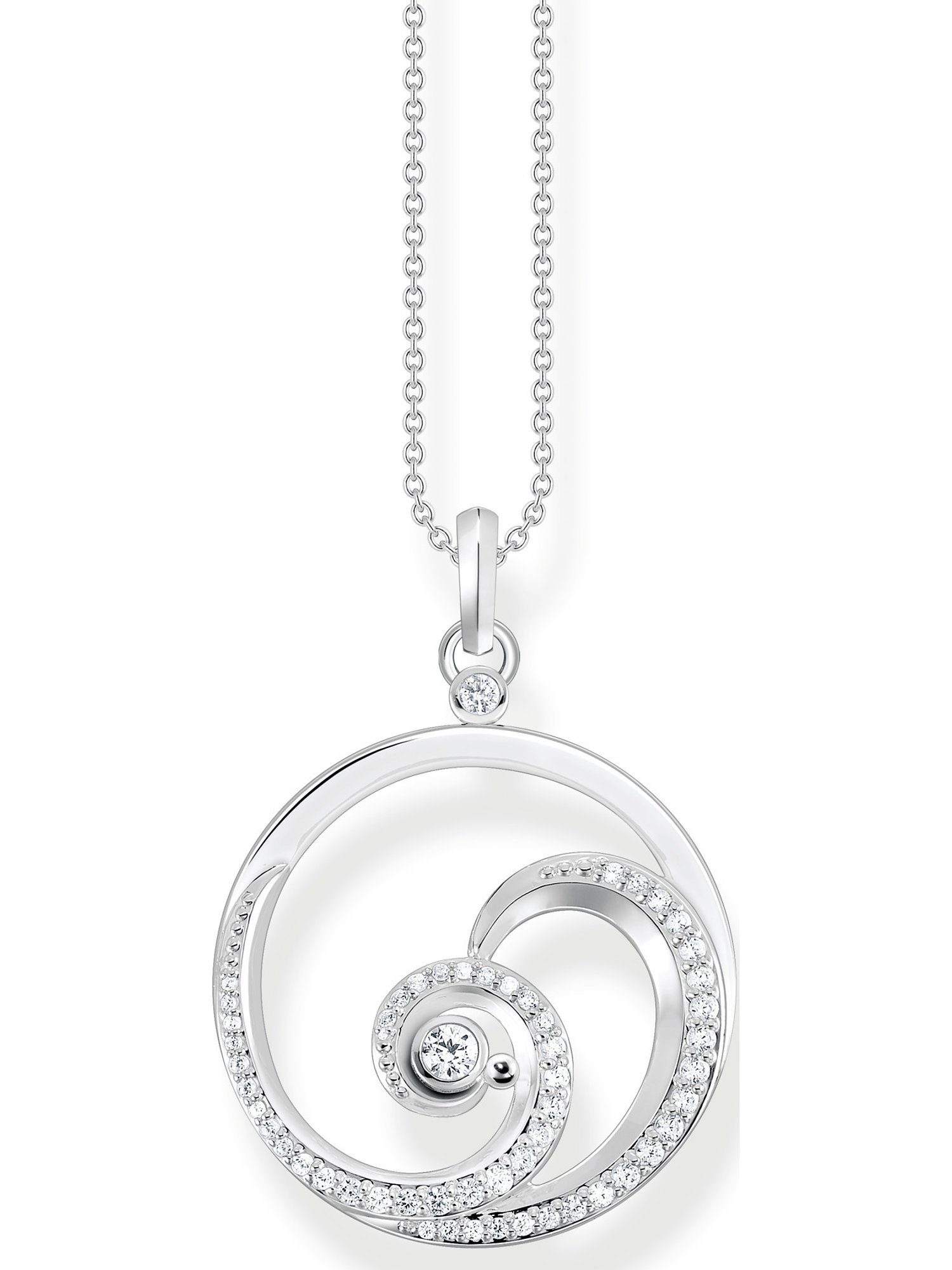 THOMAS SABO Silberkette Thomas Sabo Damen-Kette 925er Silber Zirkonia, Damenschmuck