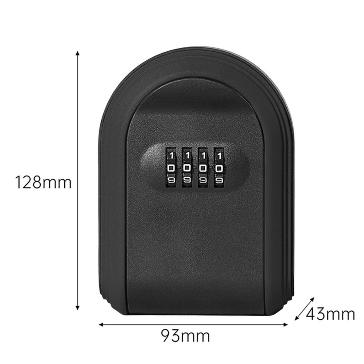 König Design Schlüsseltresor Schlüsselsafe mit 4-stelligem Zahlencode (Schlüsselversteck zur Wandmontage außen), Schlüsselbox Schlüsselsafe für Innen und Außen