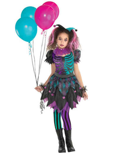 Amscan Hexen-Kostüm Halloween Kostüm 'Haunted Harlequinn' für Mädchen