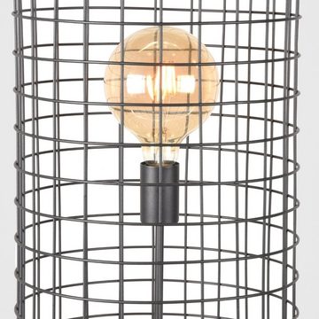 famlights Stehlampe, Stehleuchte Lys in Schwarz aus Metall E27, keine Angabe, Leuchtmittel enthalten: Nein, warmweiss, Standlampe, Stehlampe