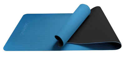 OnWay Fitnessmatte OnWay Yogamatte mit Tragegurt 6mm Fitnessmatte blau, mit 6 mm Höhe, mit Tragegurt