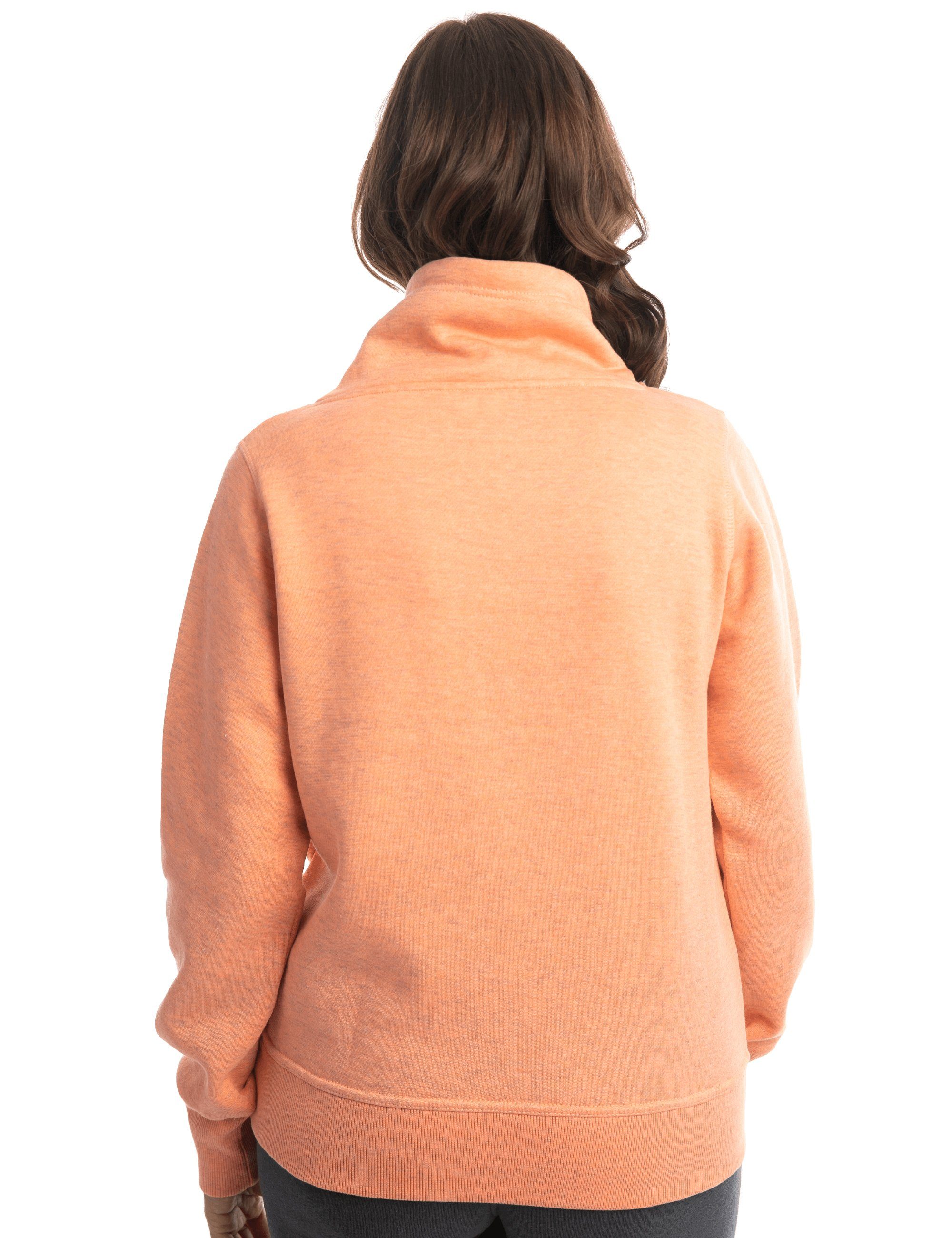 ROADSIGN australia Sweatshirt und 1-tlg., 1) für Frontrint Orange alle Kordelzug, Schlauchkragen mit mit Happy (1, Jahreszeiten