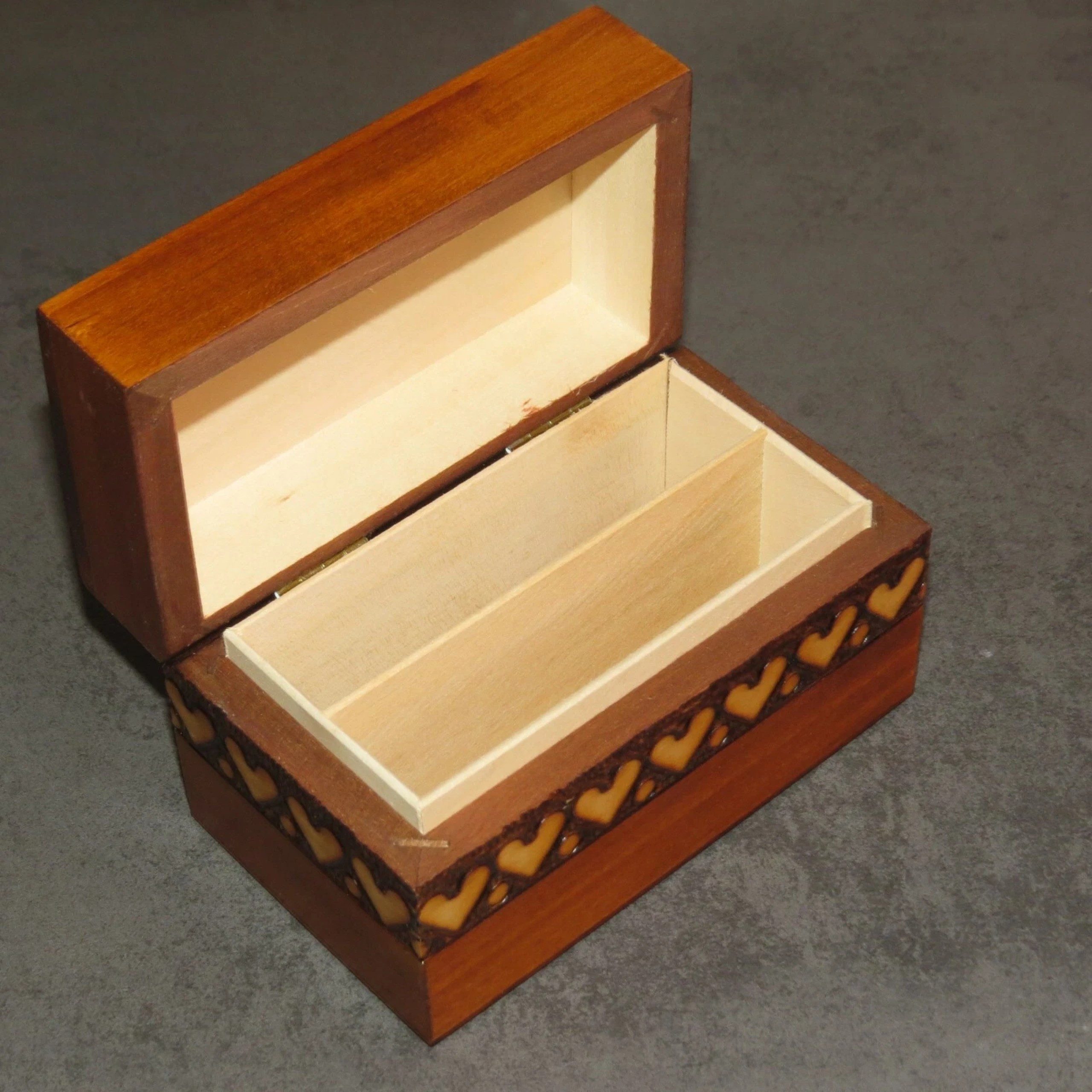 Holzprodukte Sortimentskasten Kartenbox Holzkästchen Kästchen Kassette Aufbewahrung Karten