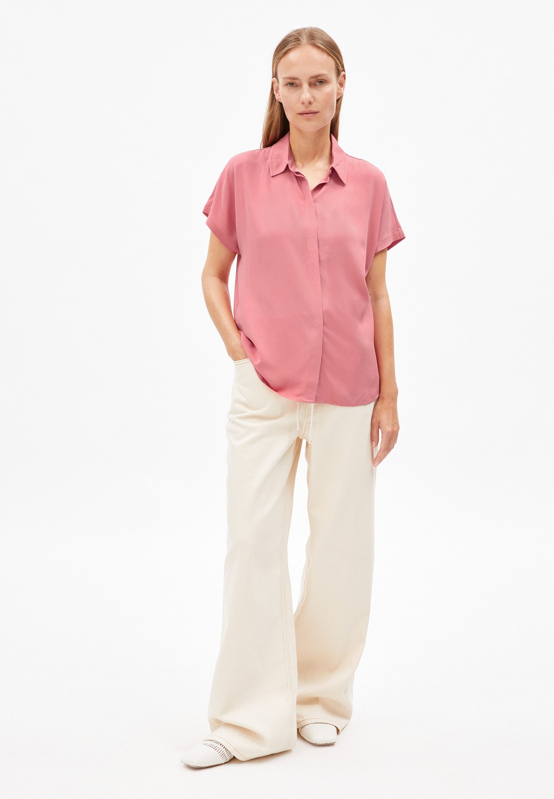 Armedangels Hemdbluse LARISAANA BLOUSE (1-tlg) Rundhalsausschnitt günstig online kaufen