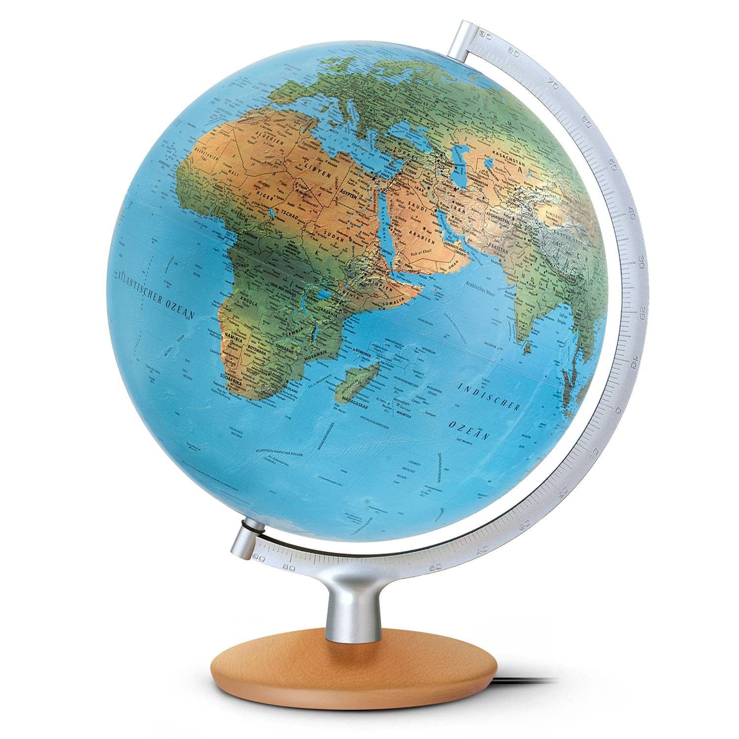 Räthgloben Globus Reliefglobus beleuchtet 30 cm Leuchtglobus