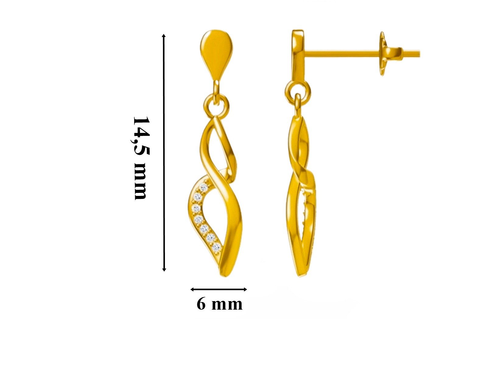 Goldene Hufeisen Paar Ohrhänger Filigrane Ohrringe Gold Unendlichkeit 18k G günstig online kaufen