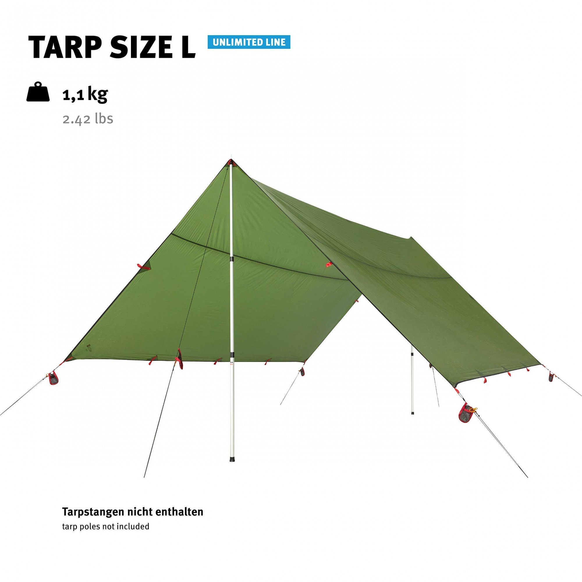 cm, Grün - Wechsel Tarp-Zelt 435 L reißfestes Tents 400 Tarp Extrem x Zeltdach,
