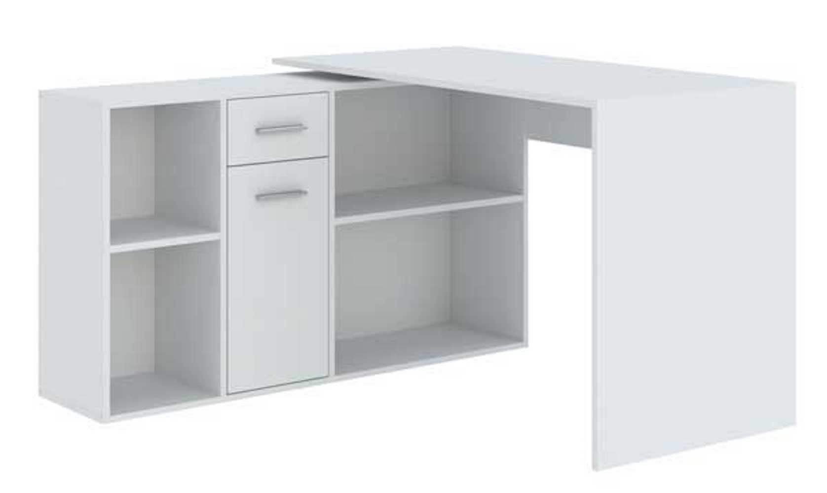 Feldmann-Wohnen Schreibtisch Diego, 120x122x75cm weiß