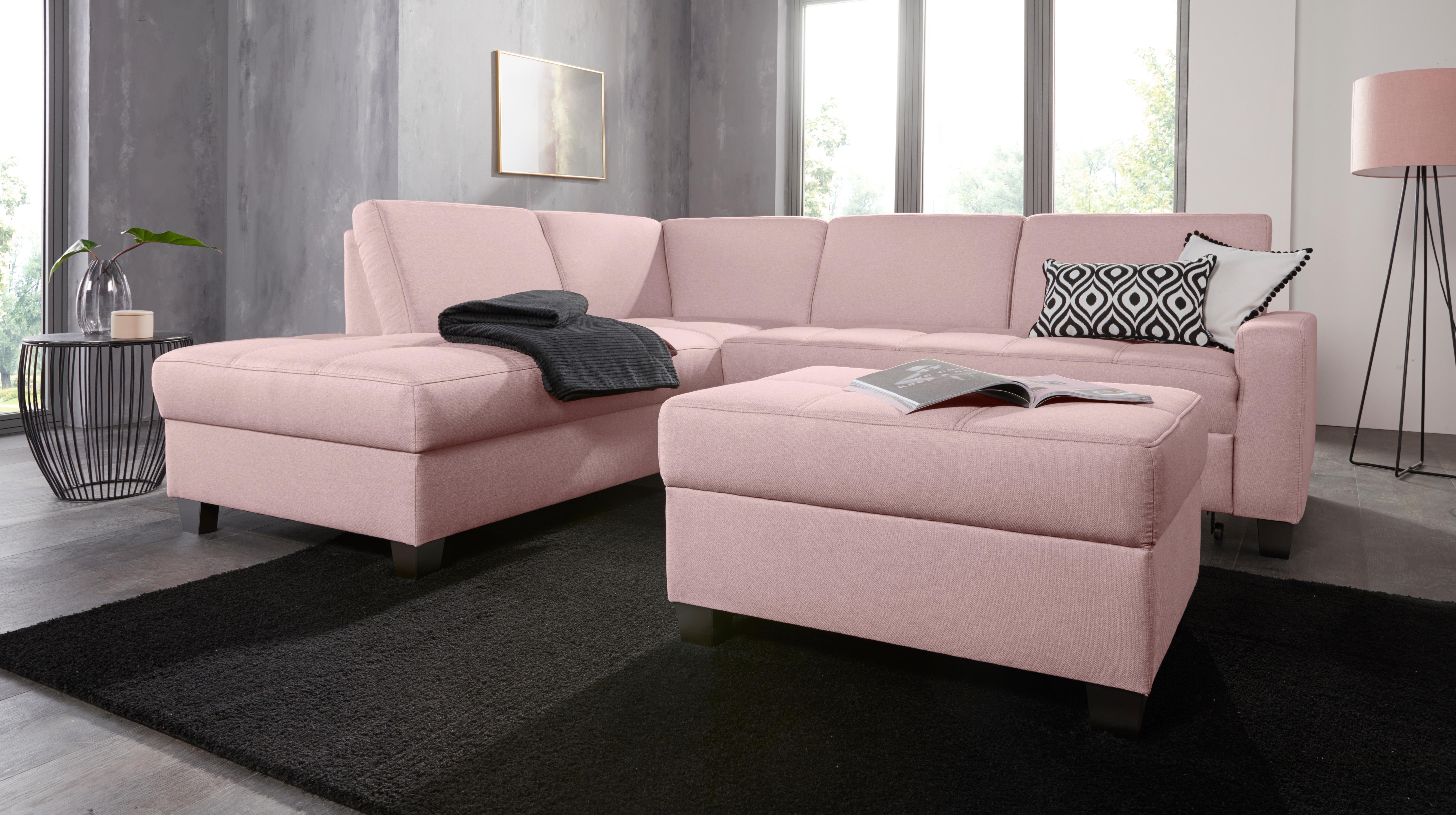 DOMO collection Ecksofa "Florentina zeitlos und elegant, Sitznähte als Desi günstig online kaufen