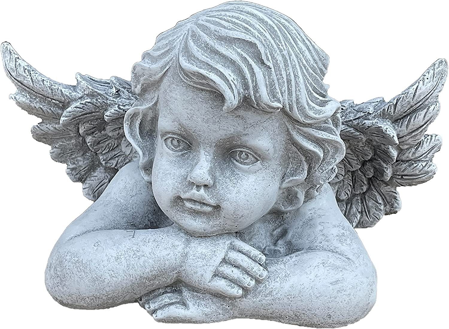 Stone and Style Engelfigur Frostfeste Steinfigur große Engel Büste