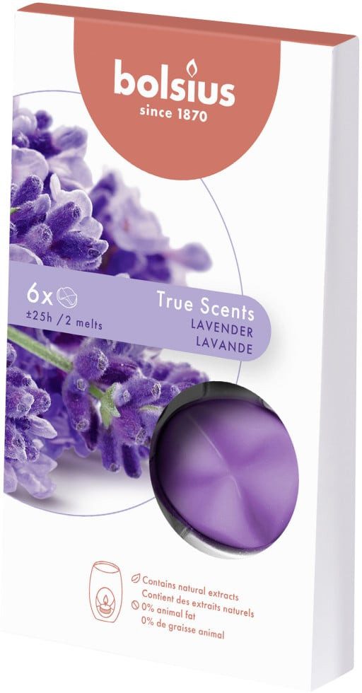 Bolsius Duftkerze Bolsius Aromatic Wax Melts Lavendel, 6er Pack günstig online kaufen