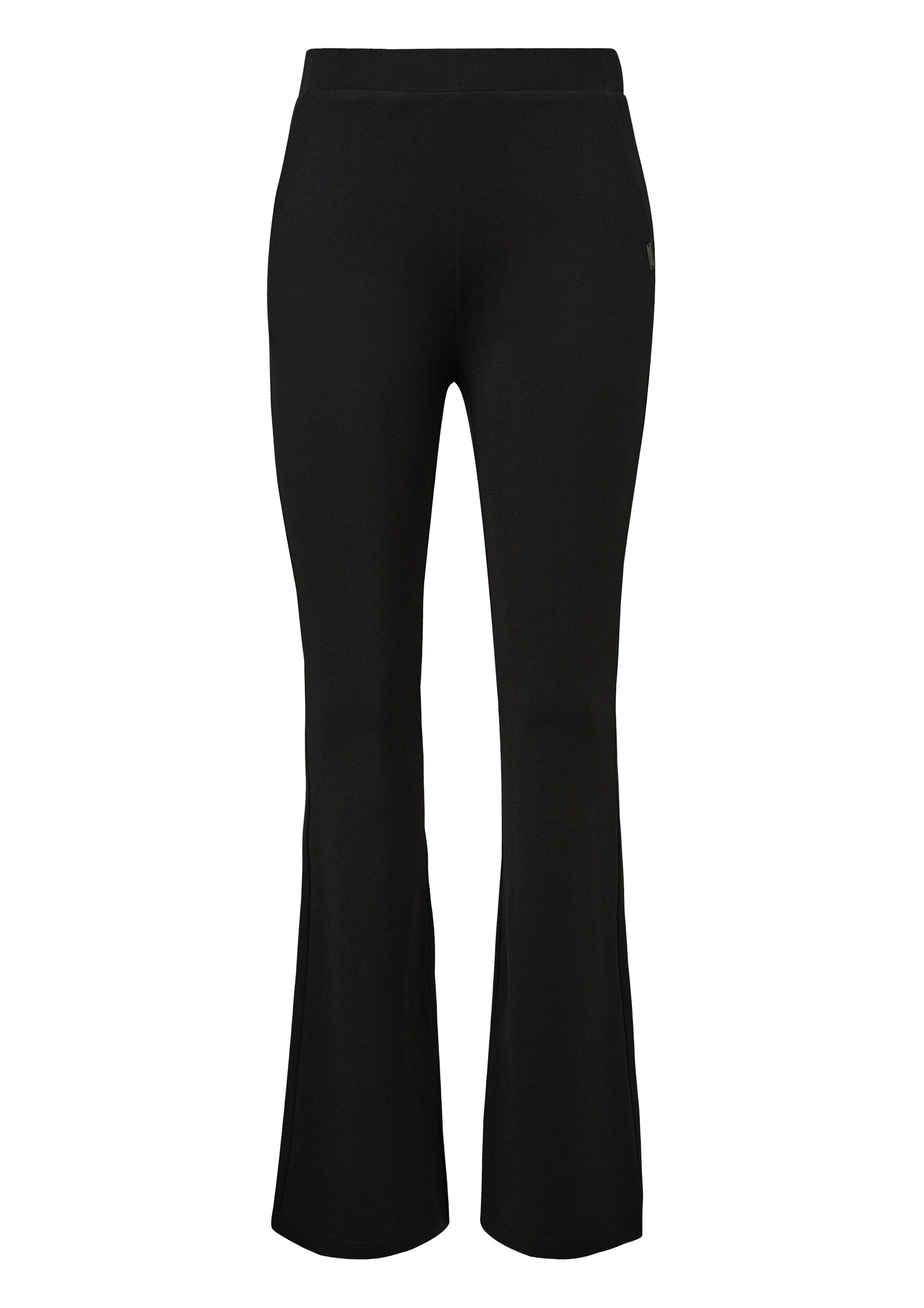 QS Chinos Hose Hose aus Interlockjersey mit ausgestelltem Bein günstig online kaufen